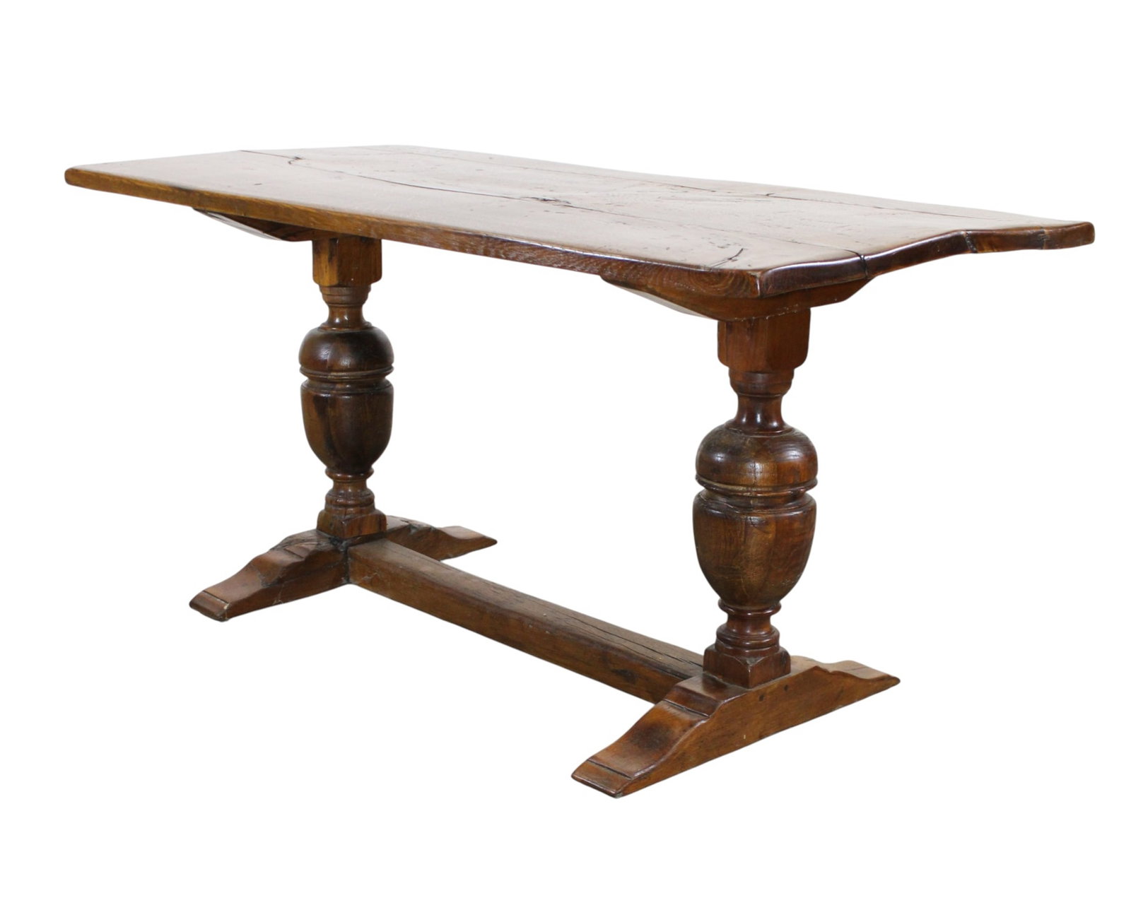 English oak barrel leg table (1 of 7)