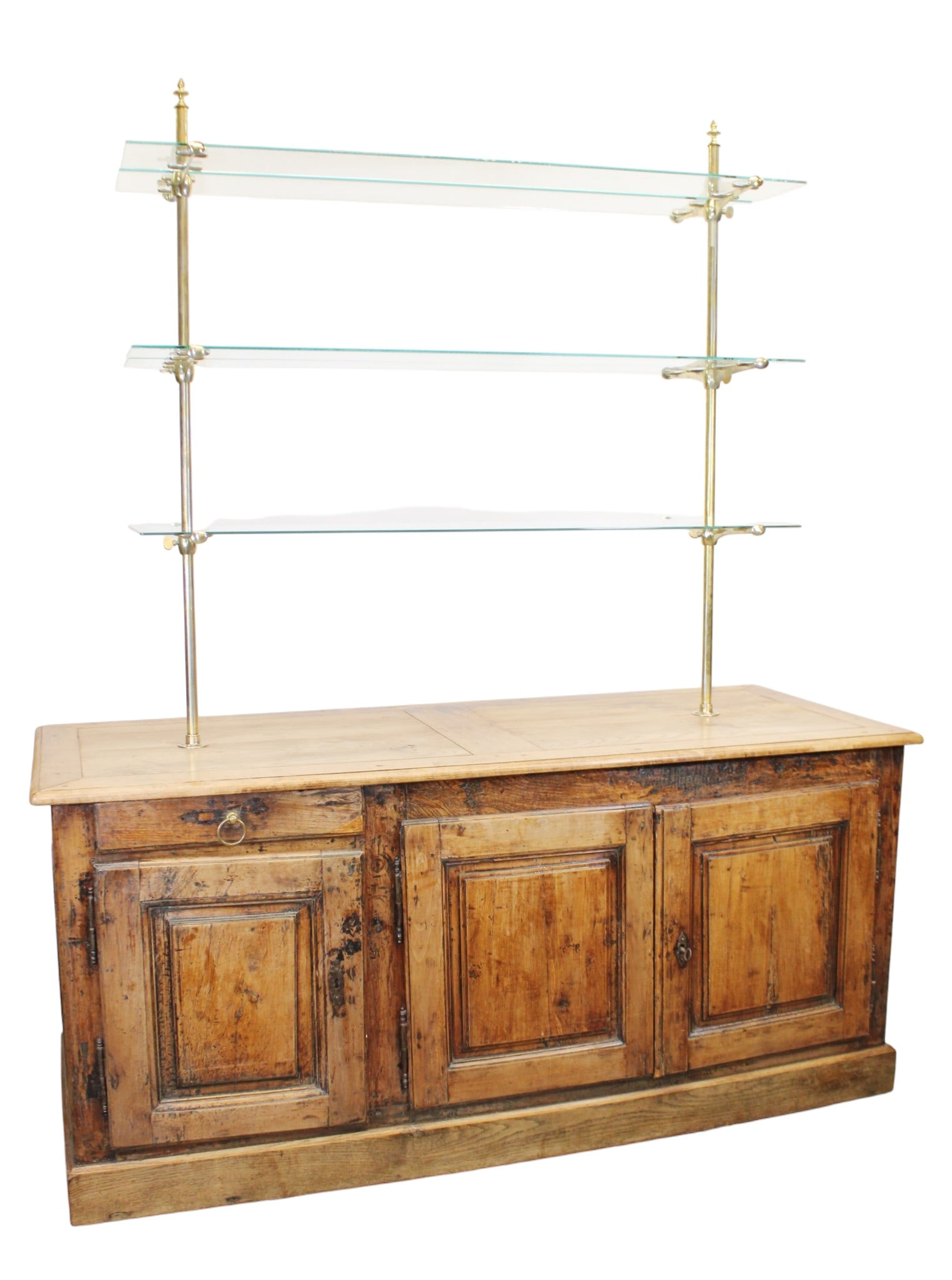 French pastry shop counter center island with glass shelves (1 of 12)