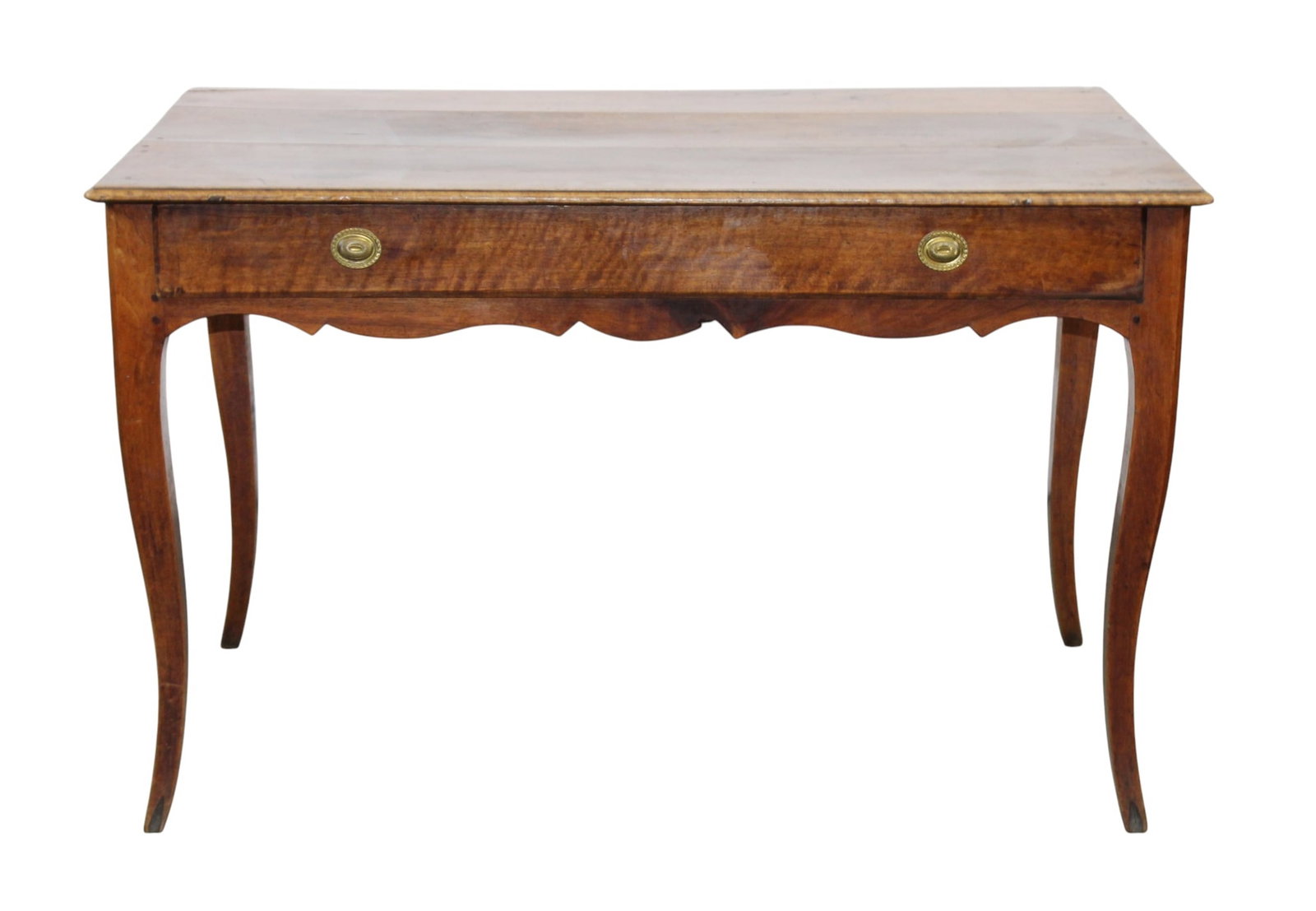 French Louis XV side table desk in fruitwood with single drawer (1 of 9)