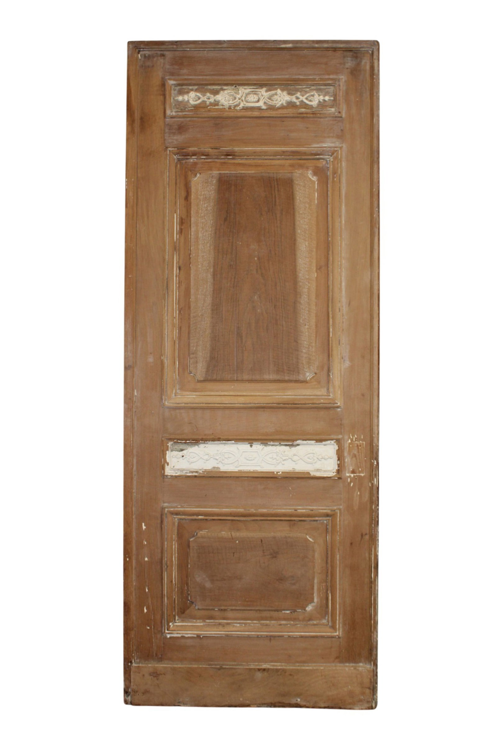 French entry door in mahogany: French mahogany door. Early 20th century. 96"h x 36 1/2"w