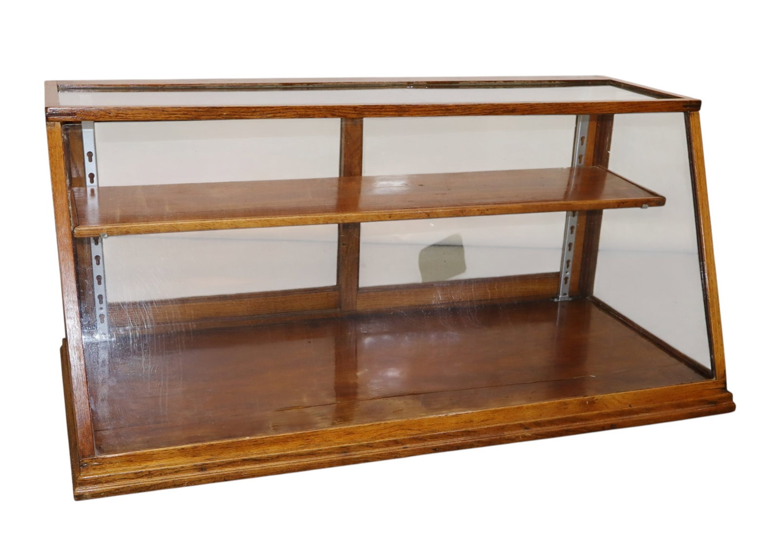 American oak slant front table top showcase (1 of 11)