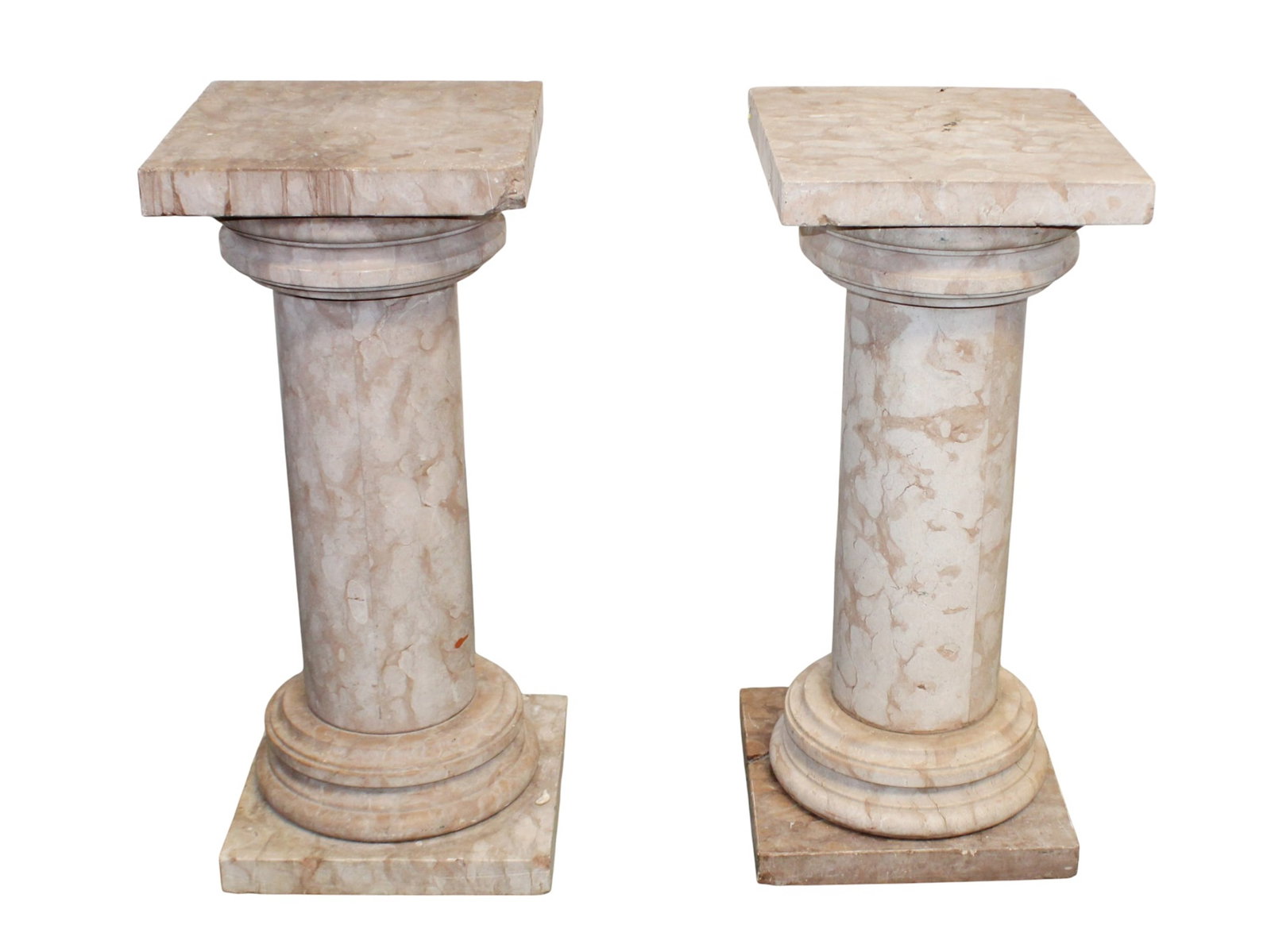 Pair of classical marble pedestals (1 of 7)