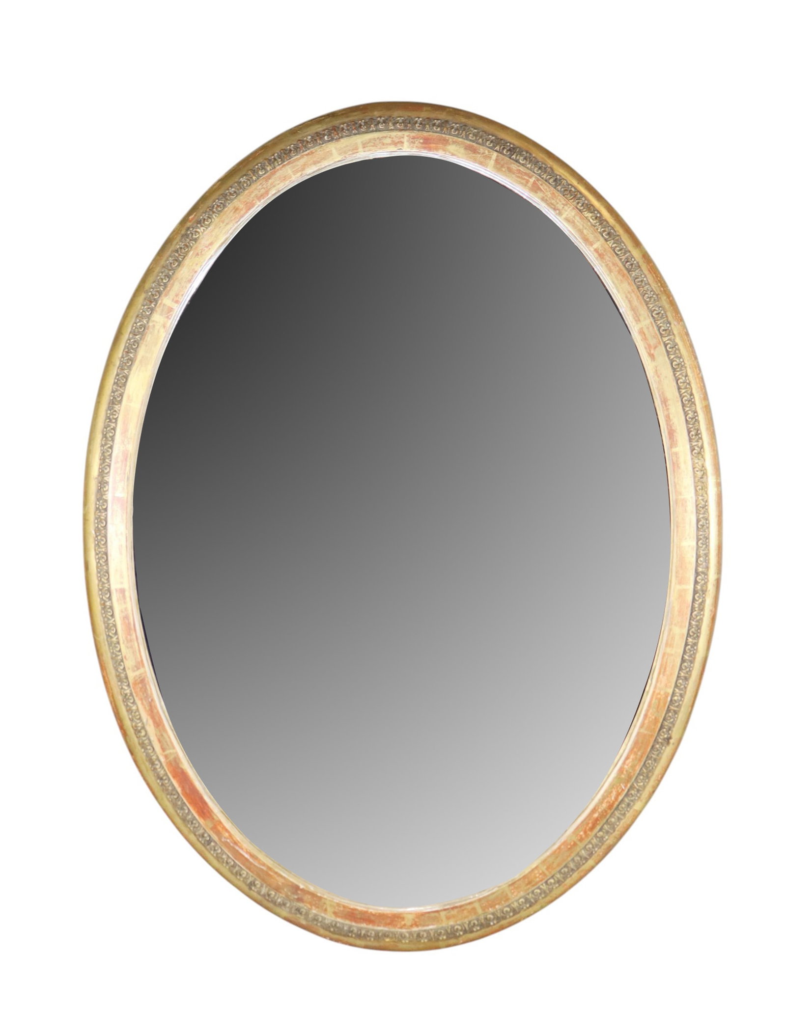 French Louis Philippe oval gold leaf mirror (1 of 4)