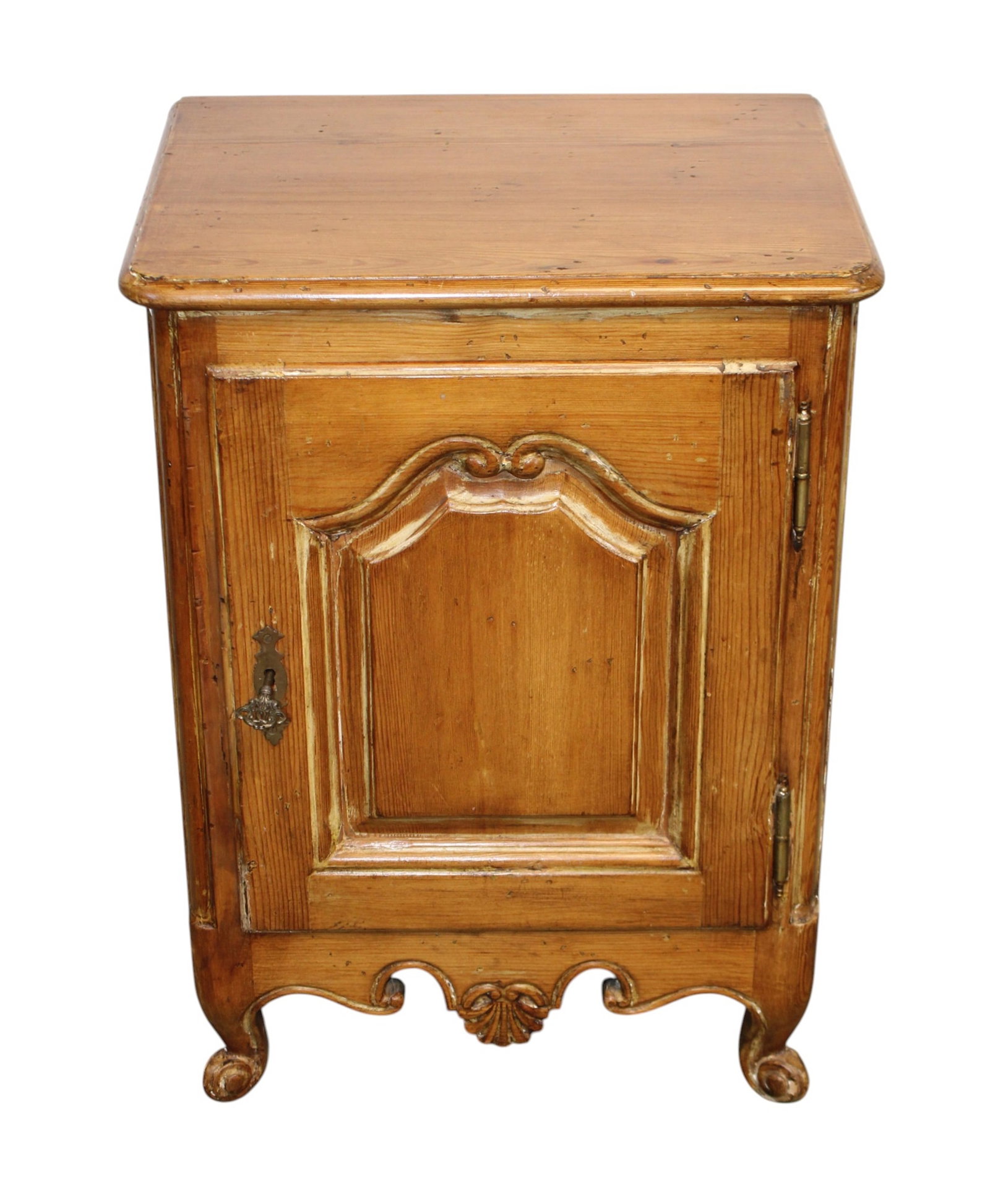 French Louis XV style single door cabinet in pine (1 of 7)