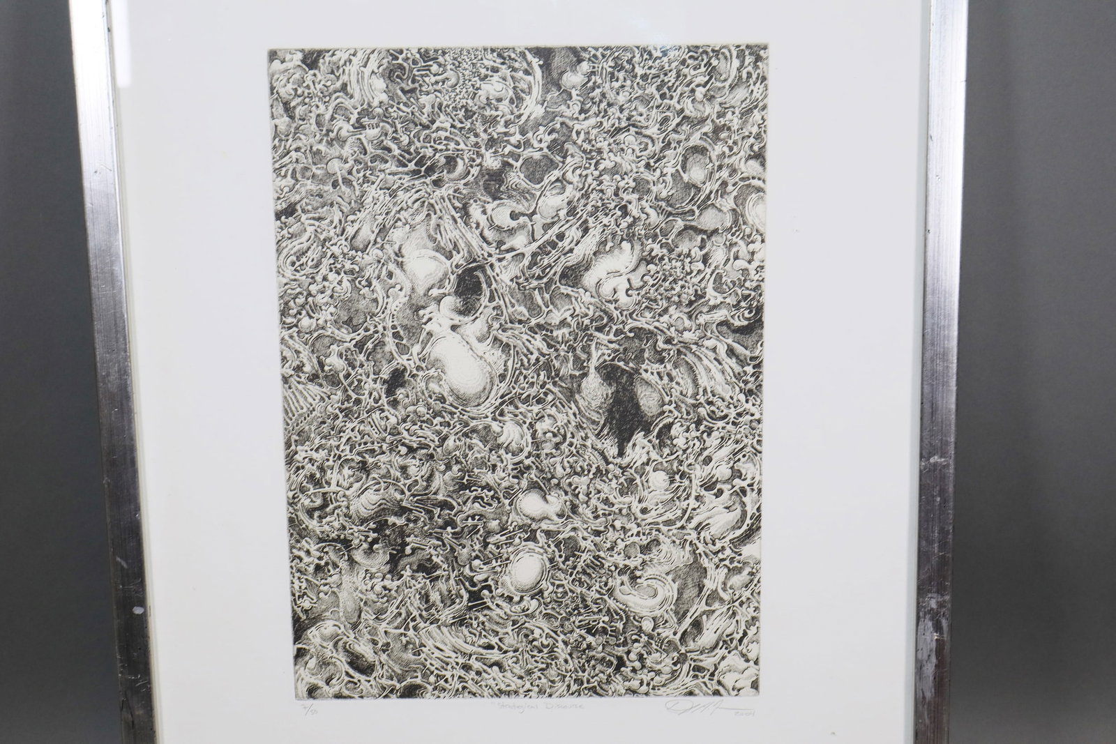 Framed etching "Strategical Discourse" - 2