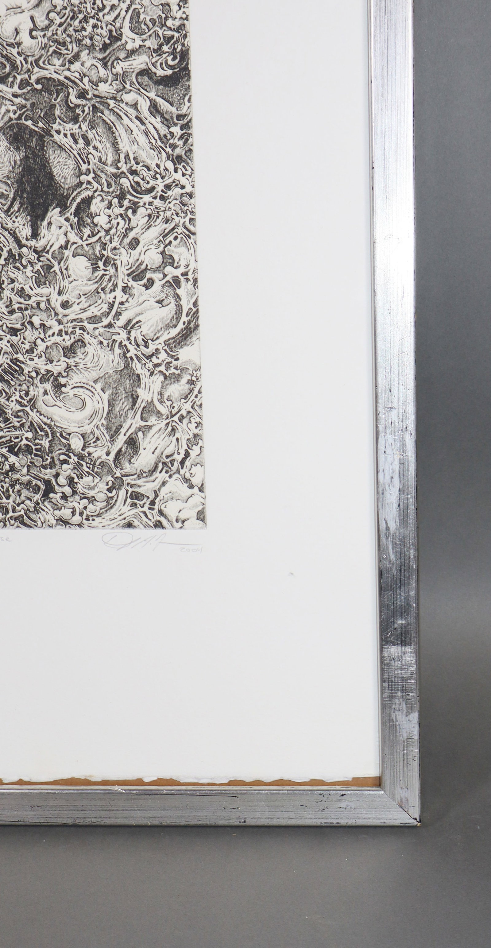 Framed etching "Strategical Discourse" - 4
