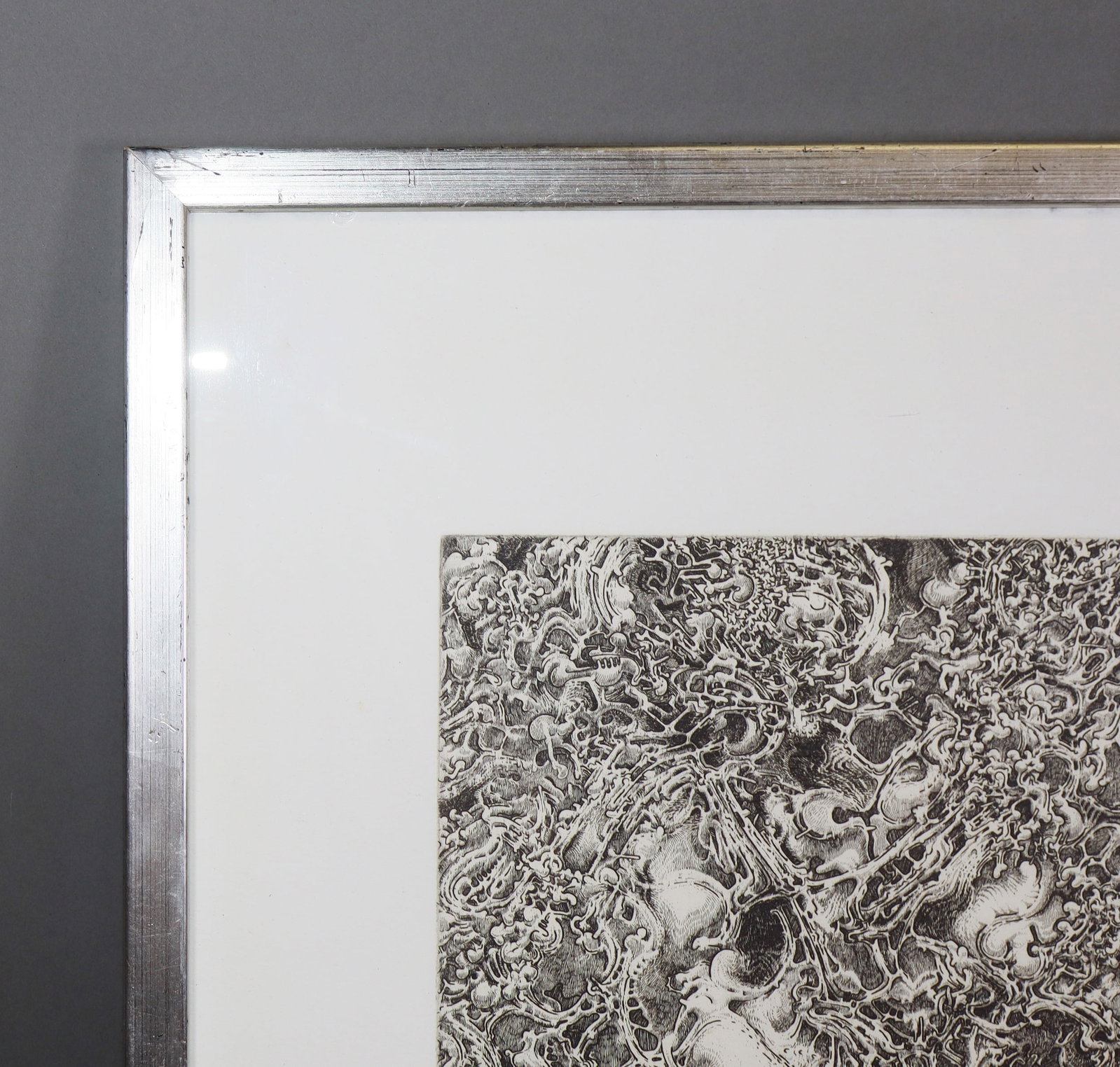 Framed etching "Strategical Discourse" - 5