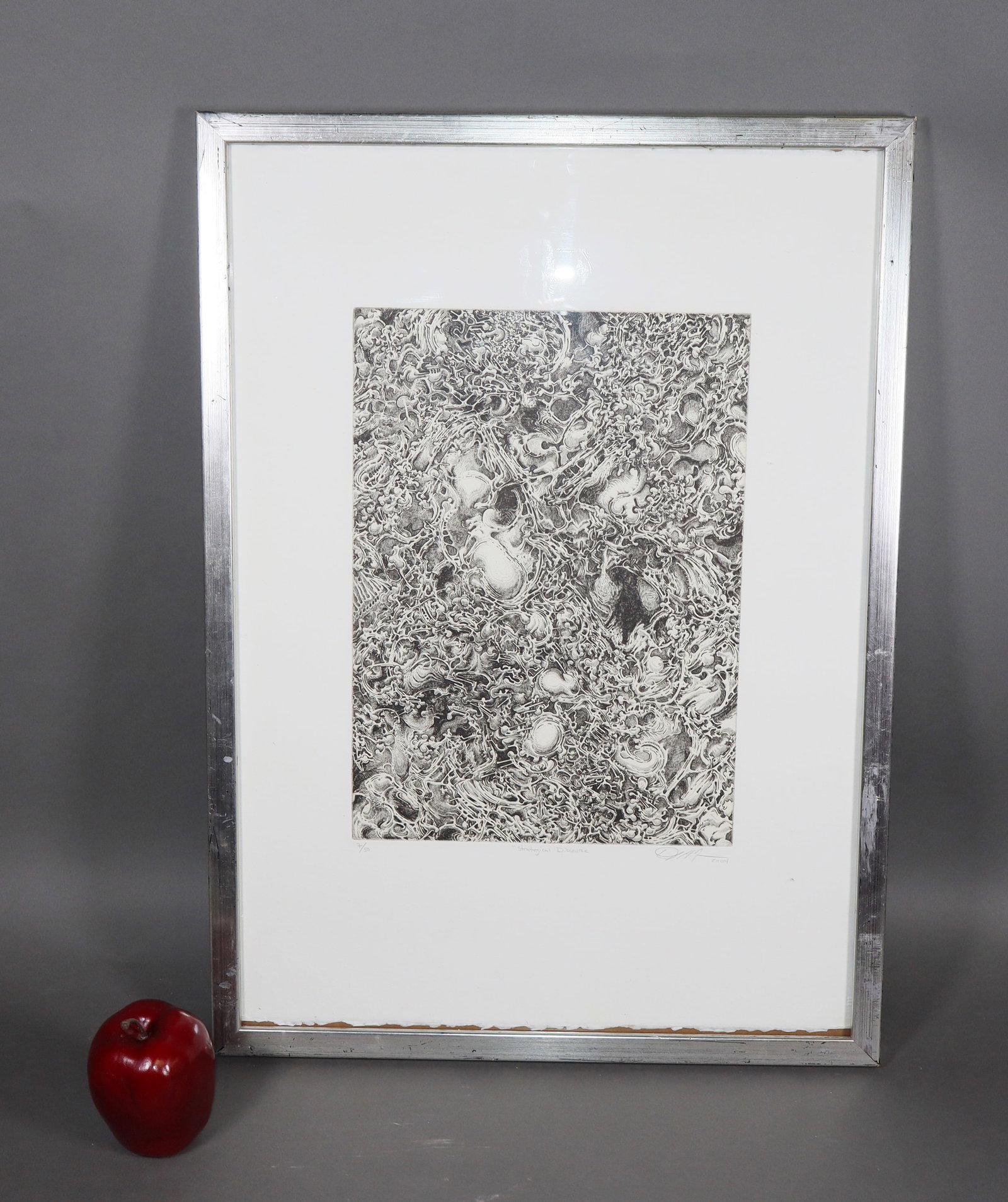 Framed etching "Strategical Discourse" - 6