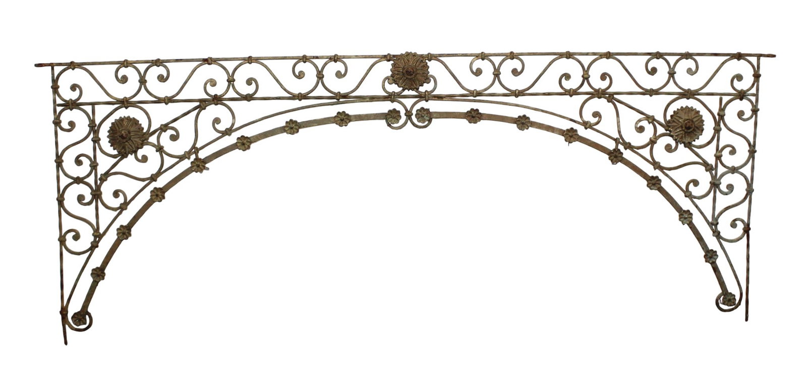 French wrought iron arched doorway panel (1 of 5)