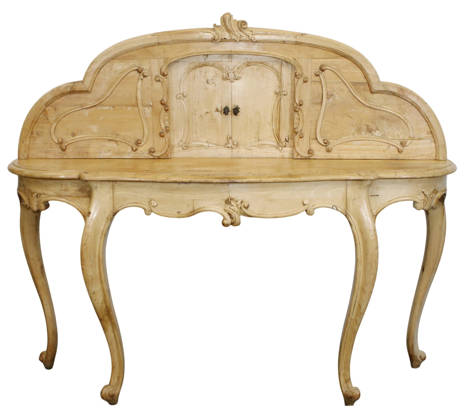 French Louis XV carved pine console server (1 of 9)