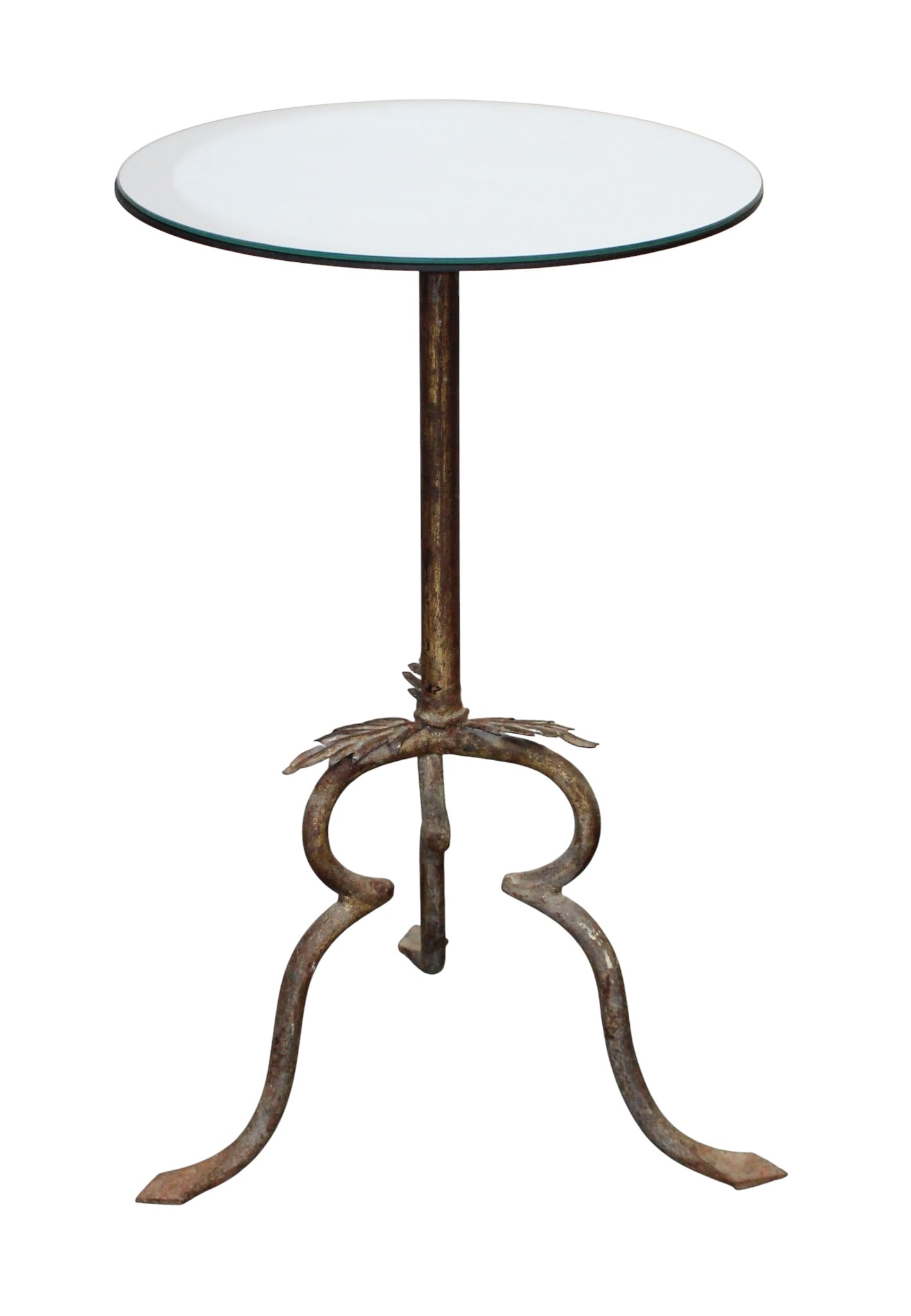 Italian drinks table on wrought iron pedestal base (1 of 6)