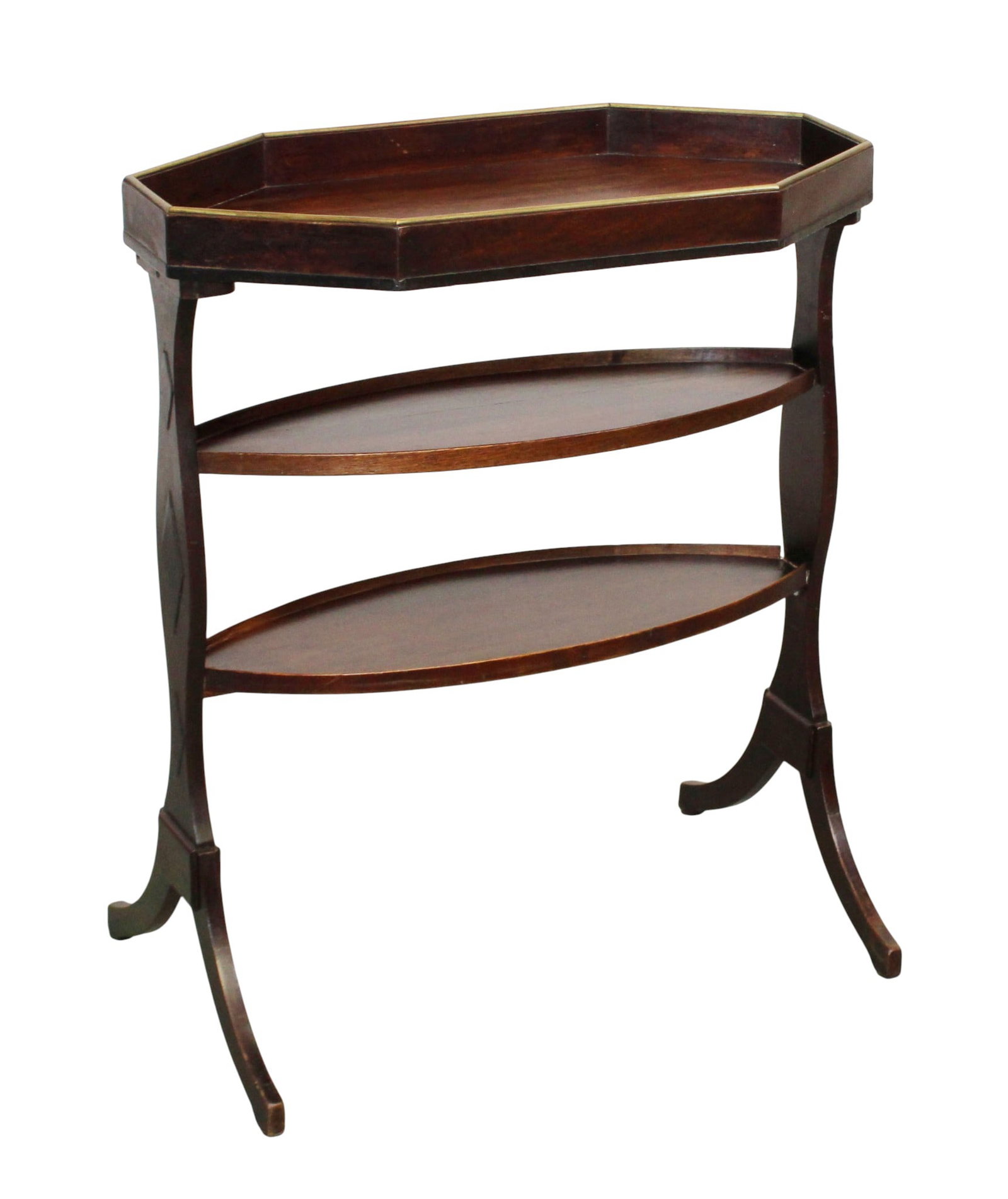 French 3 tier sewing table in rosewood (1 of 6)