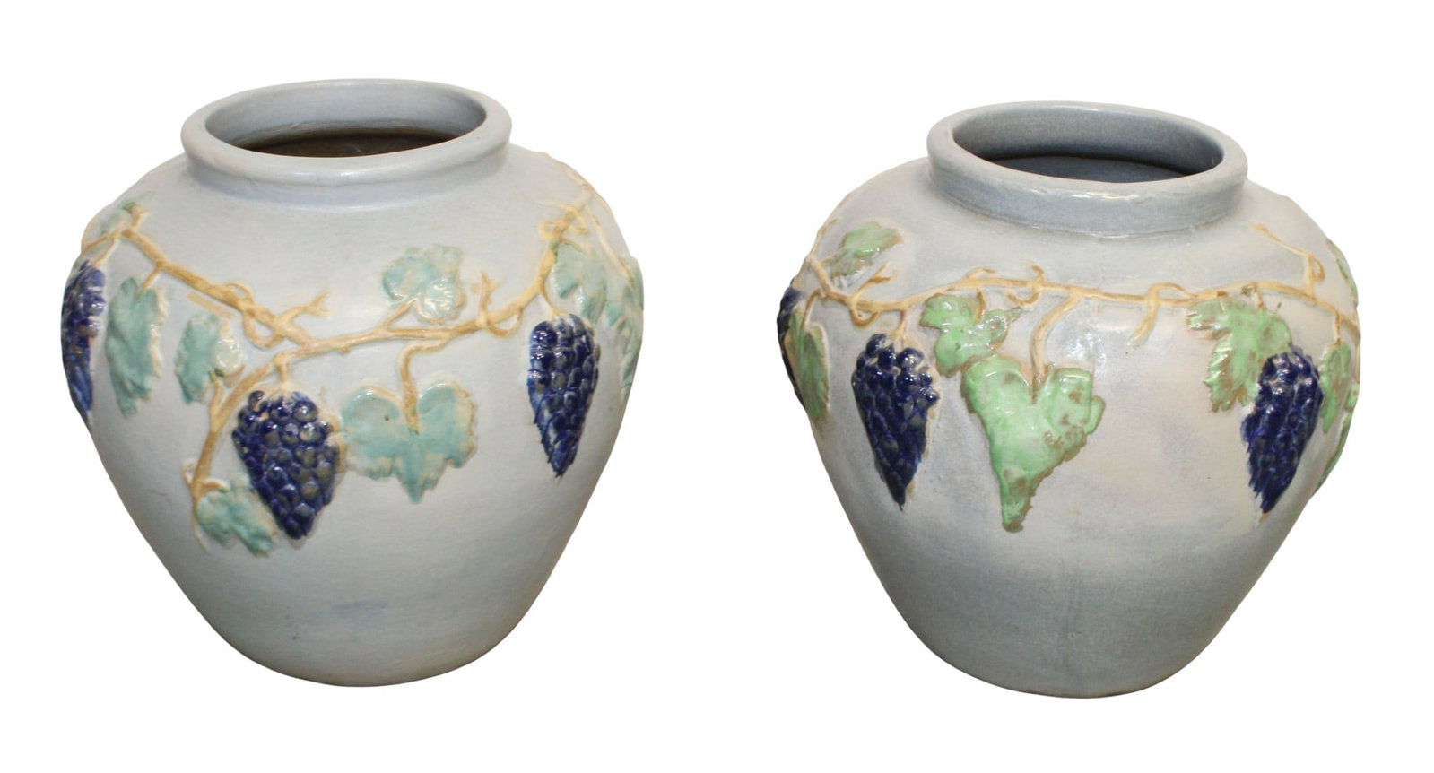 Pair of Italian glazed ceramic urns (1 of 6)
