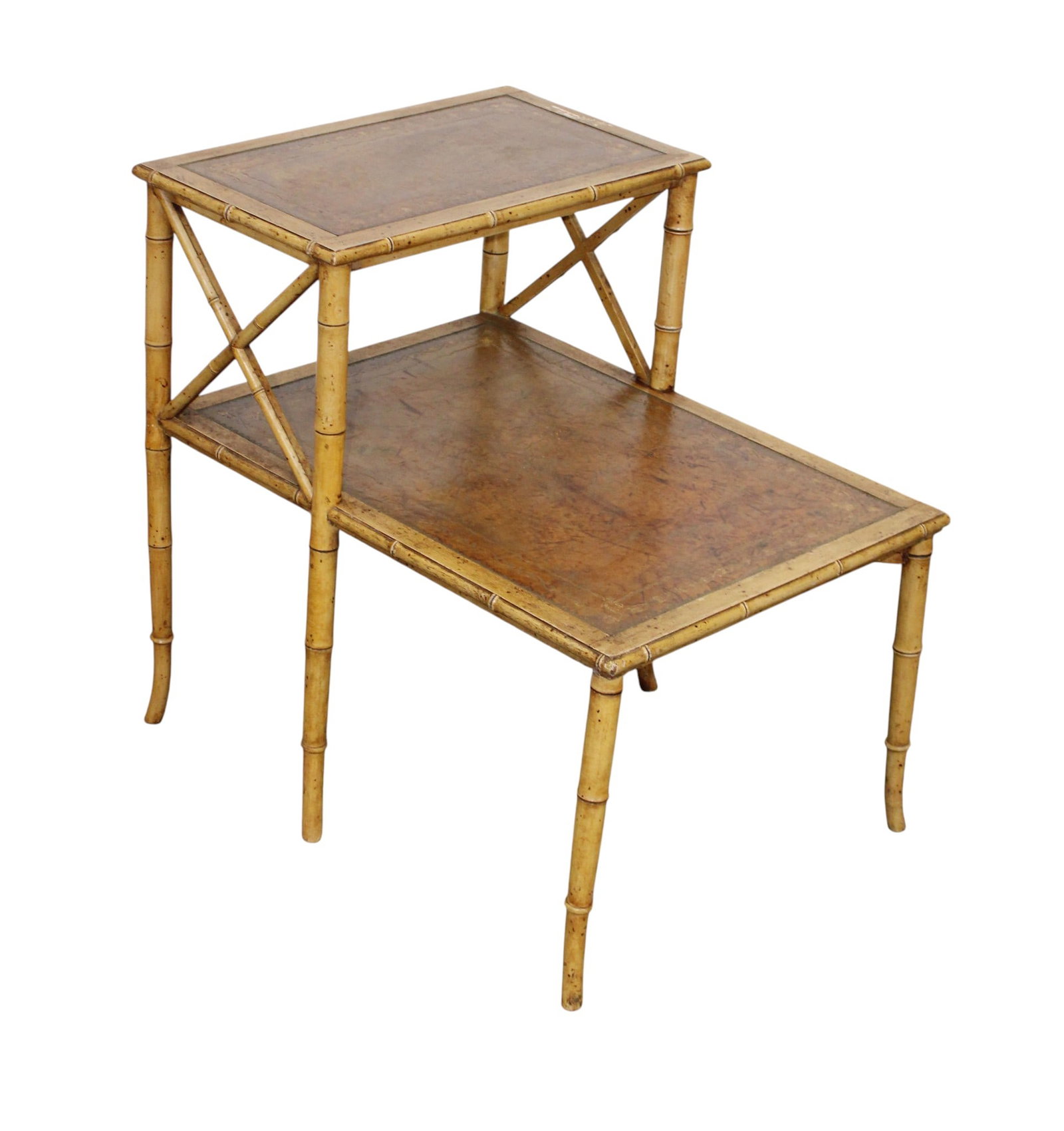 French faux bamboo side table (1 of 8)