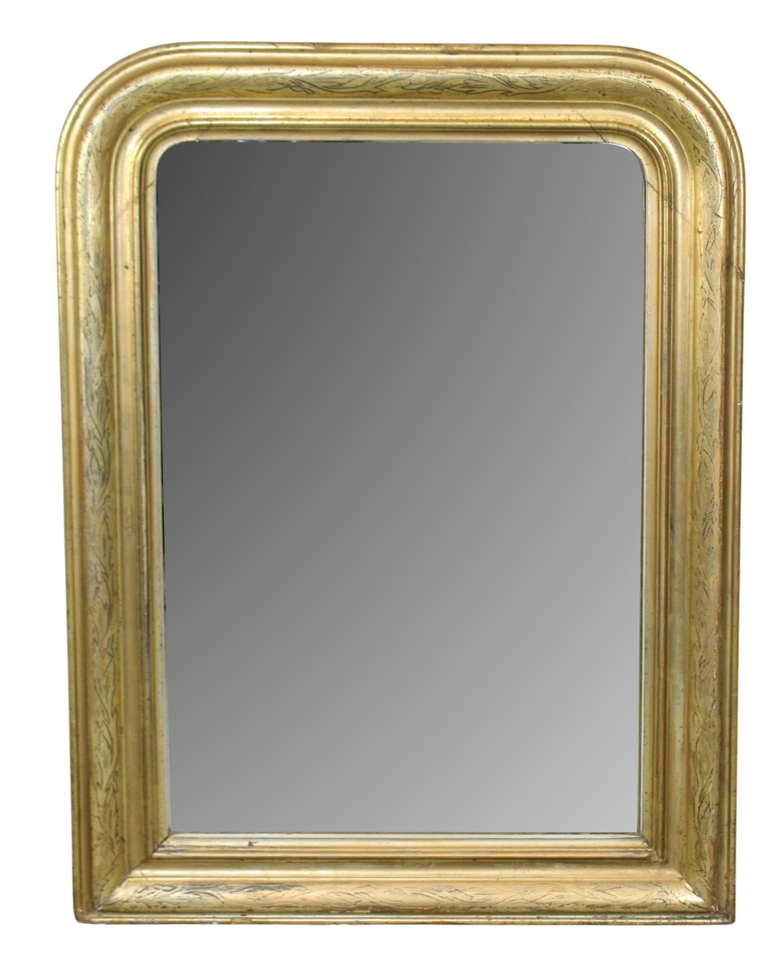 French Louis Philippe gold leaf framed mirror (1 of 8)