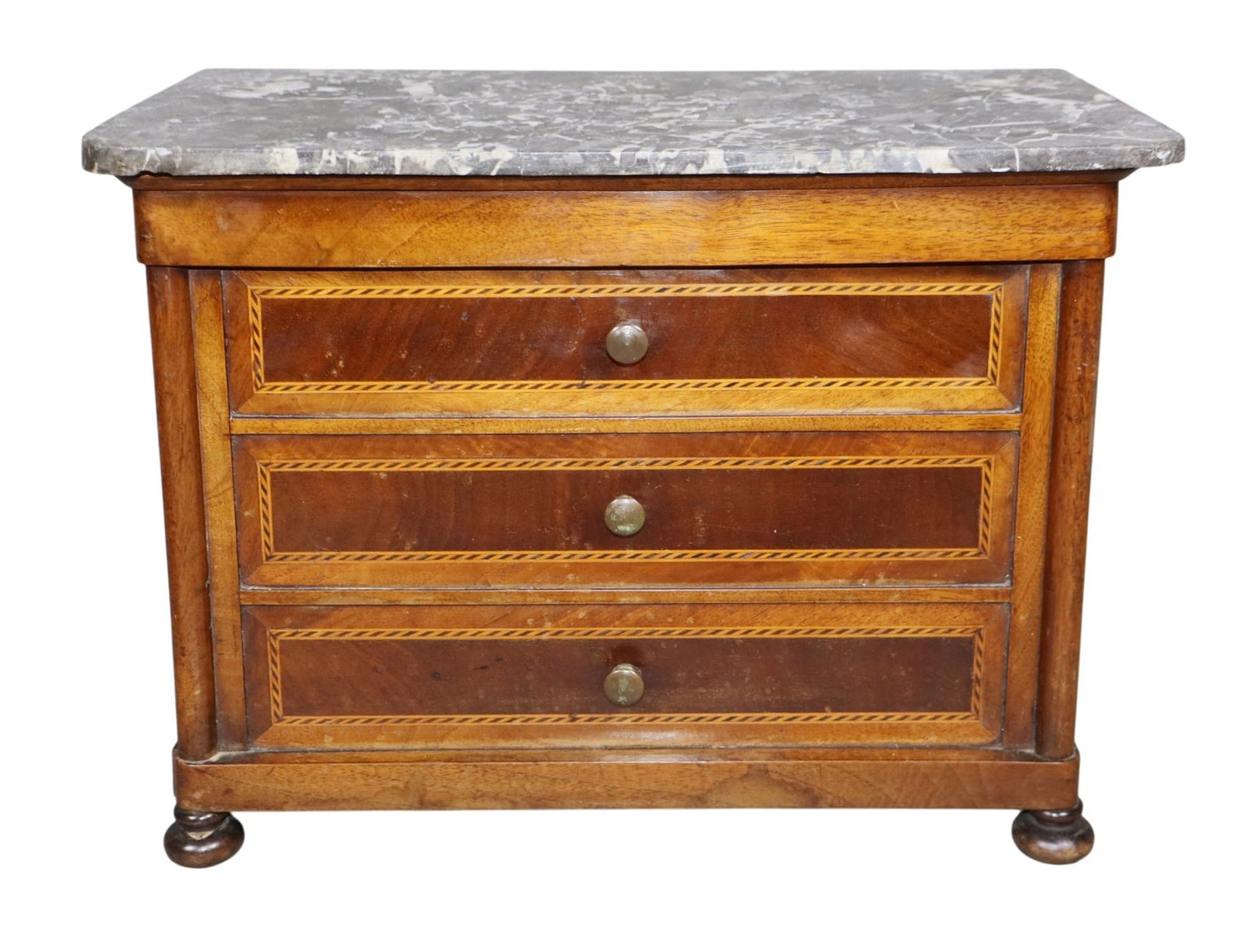 French meuble de matrise miniature Louis XVI style commode with faux drawers on front and hidden box (1 of 14)