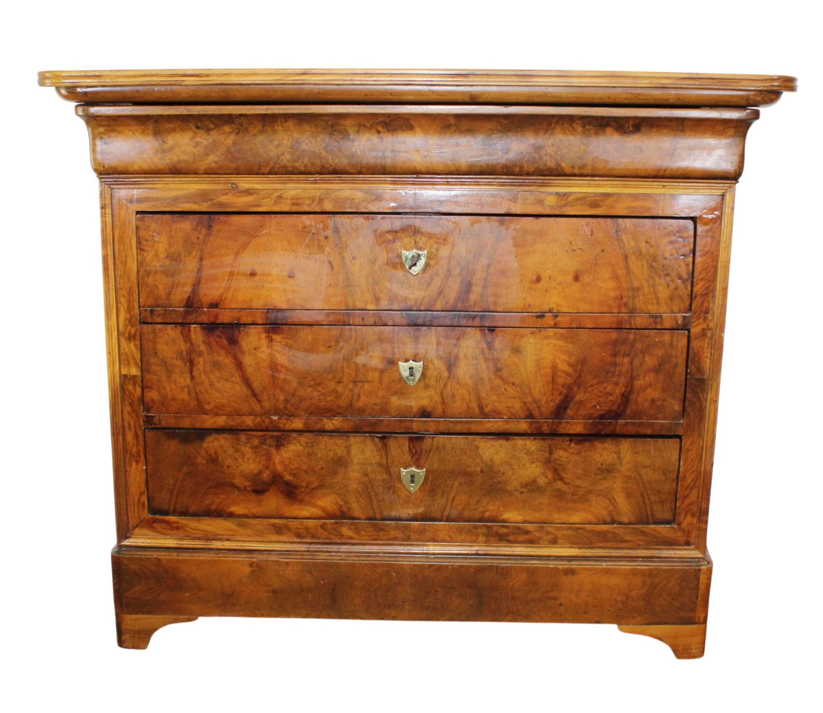 French Louis Philippe commode in burl walnut (1 of 7)