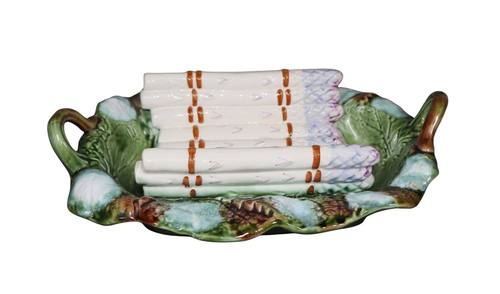 French majolica asparagus serving dish (1 of 10)