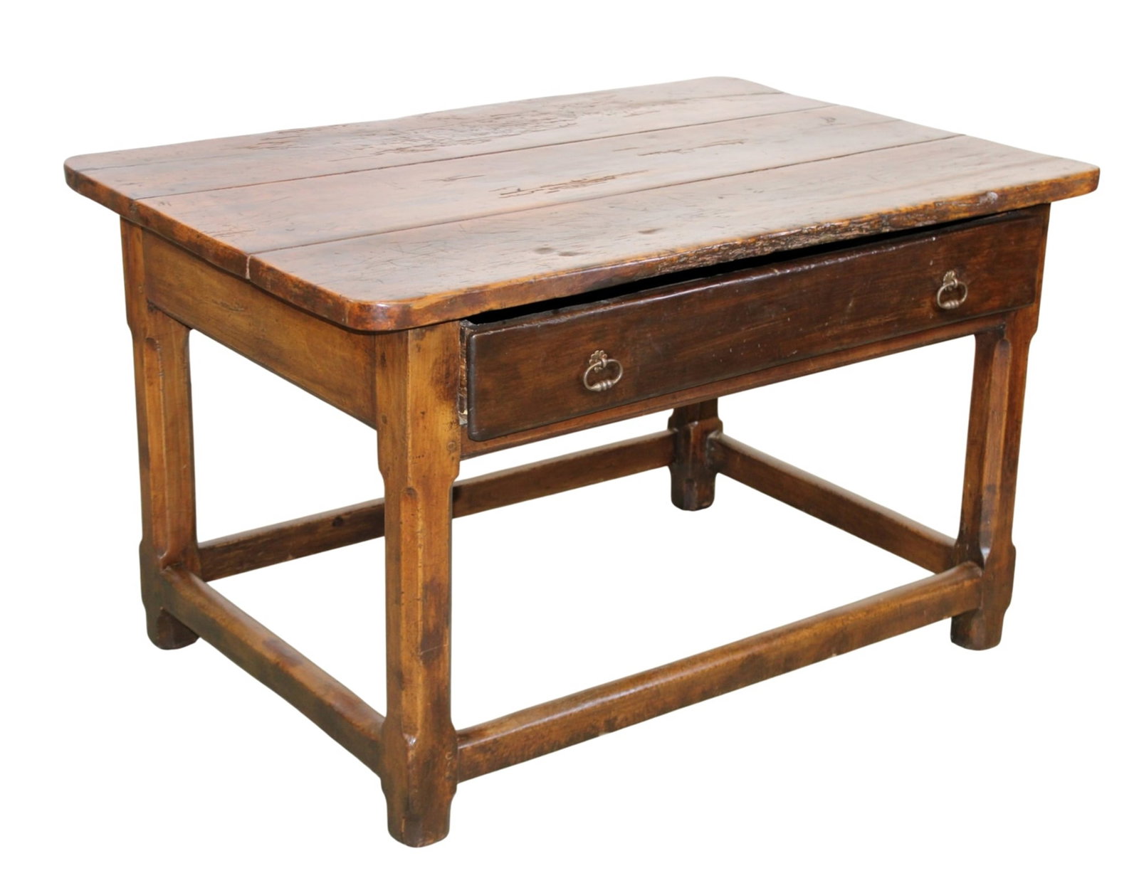 French Provincial desk in walnut with single drawer (1 of 9)