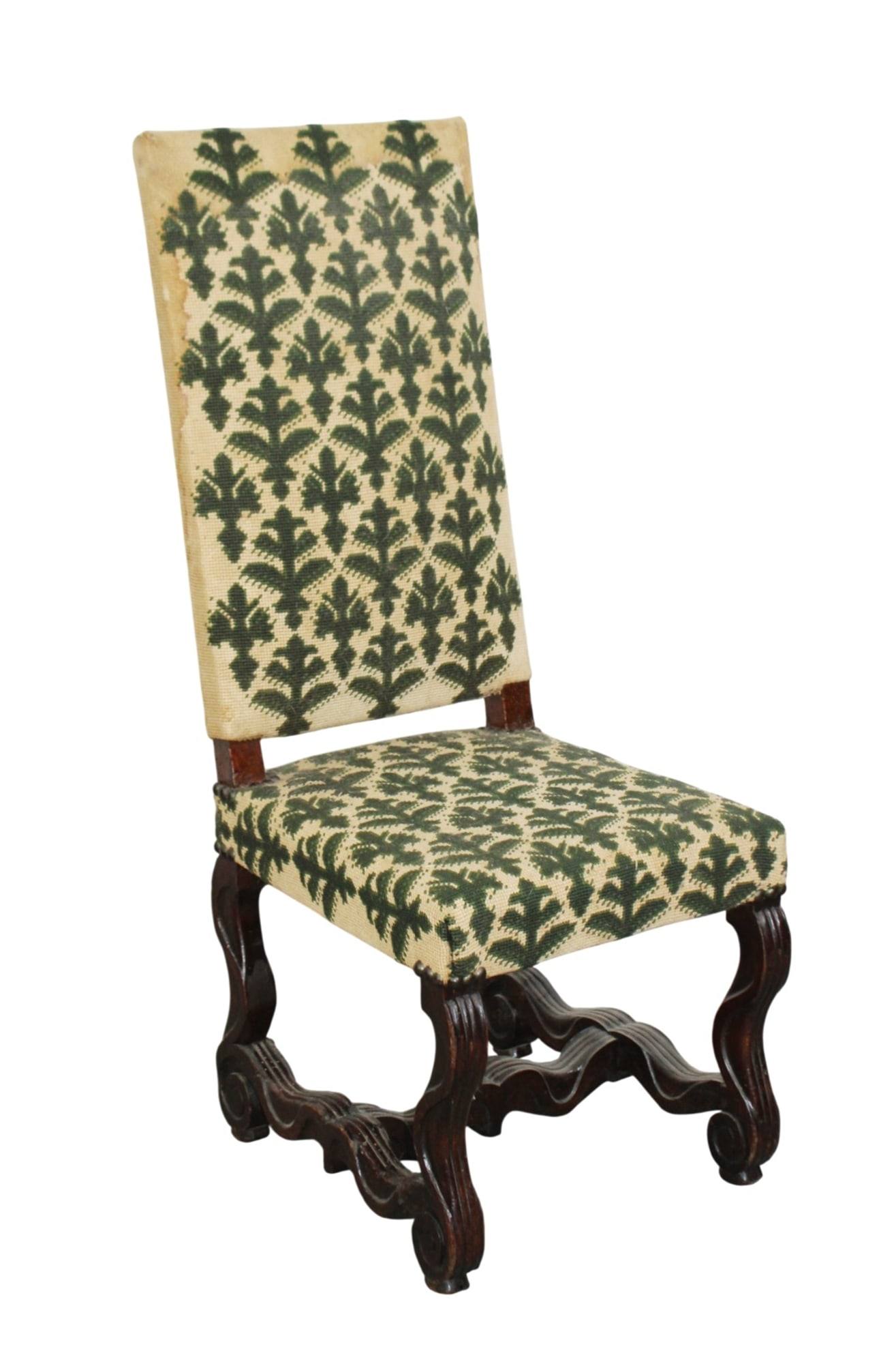 Child's French high back os du mouton chair with needlepoint upholstery (1 of 6)