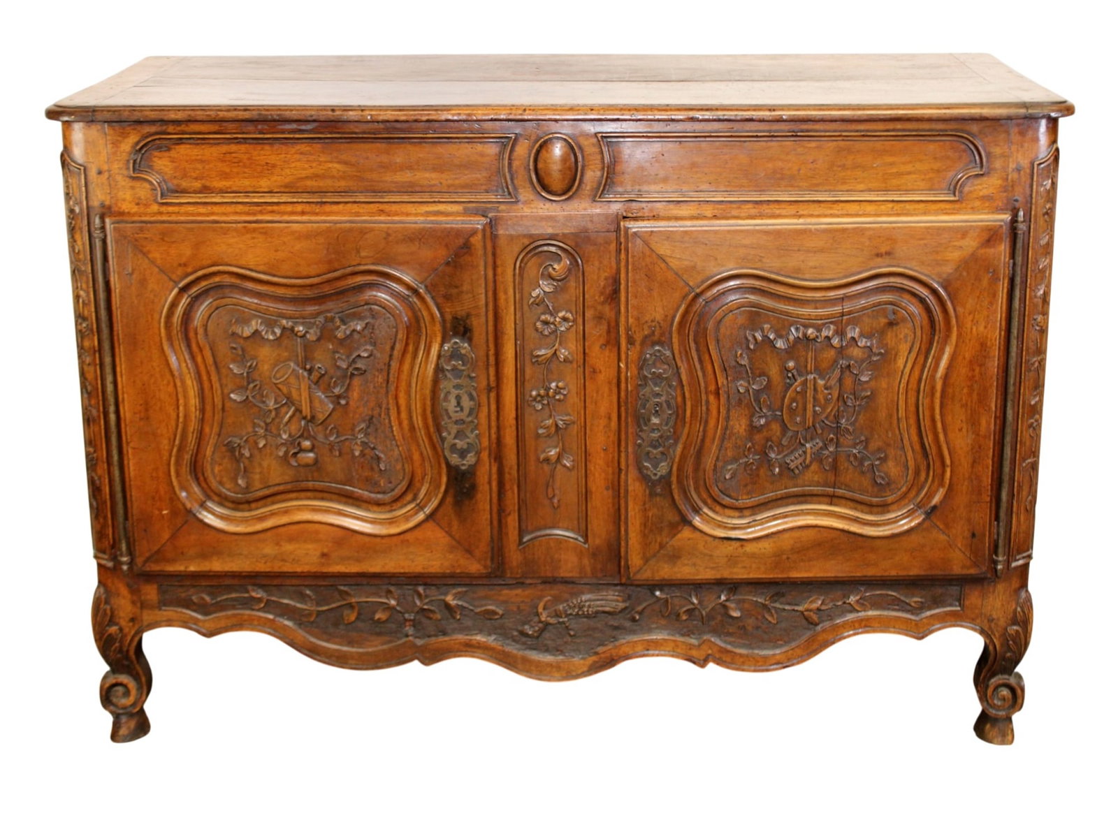French Provincial 2 door buffet bas in walnut (1 of 11)