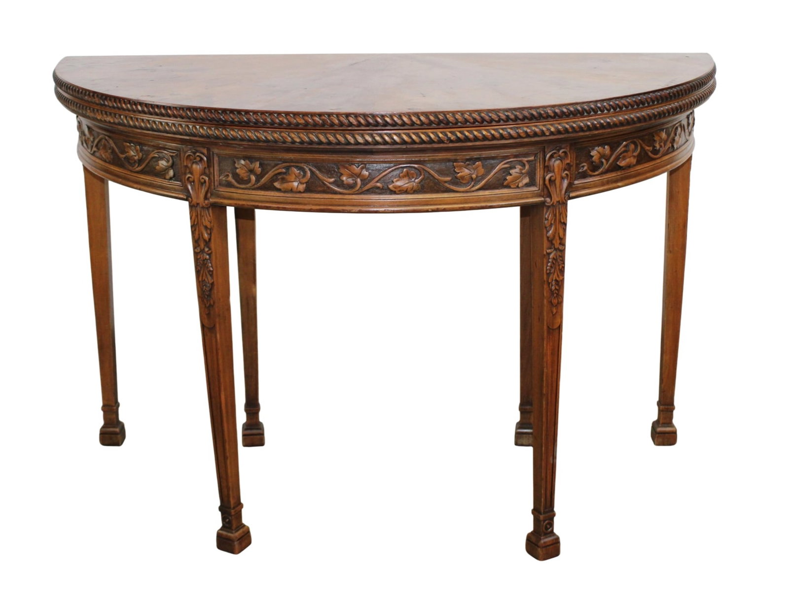 English demilune flip top console table (1 of 9)