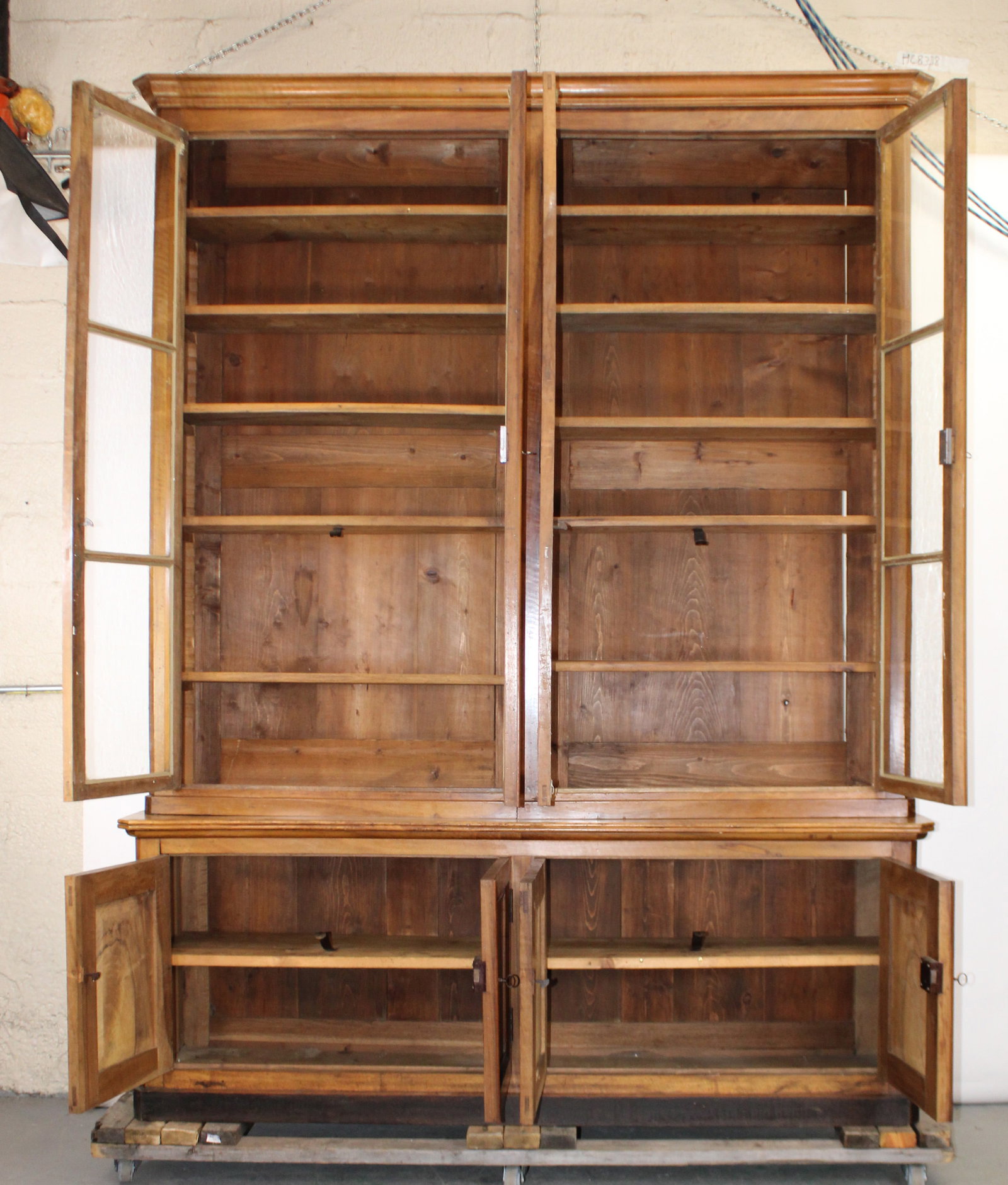 French Louis Philippe 4 door bookcase in walnut - 2