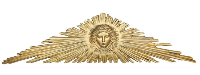 French Louis XIV style cast plaster sun king overdoor panel (1 of 11)