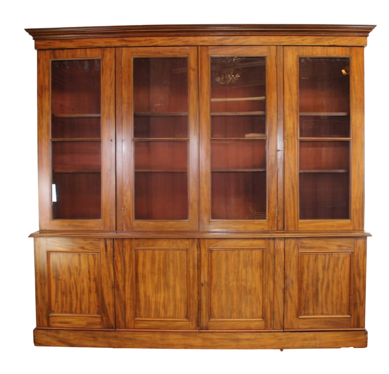 English 4 door bookcase in mahogany (1 of 11)