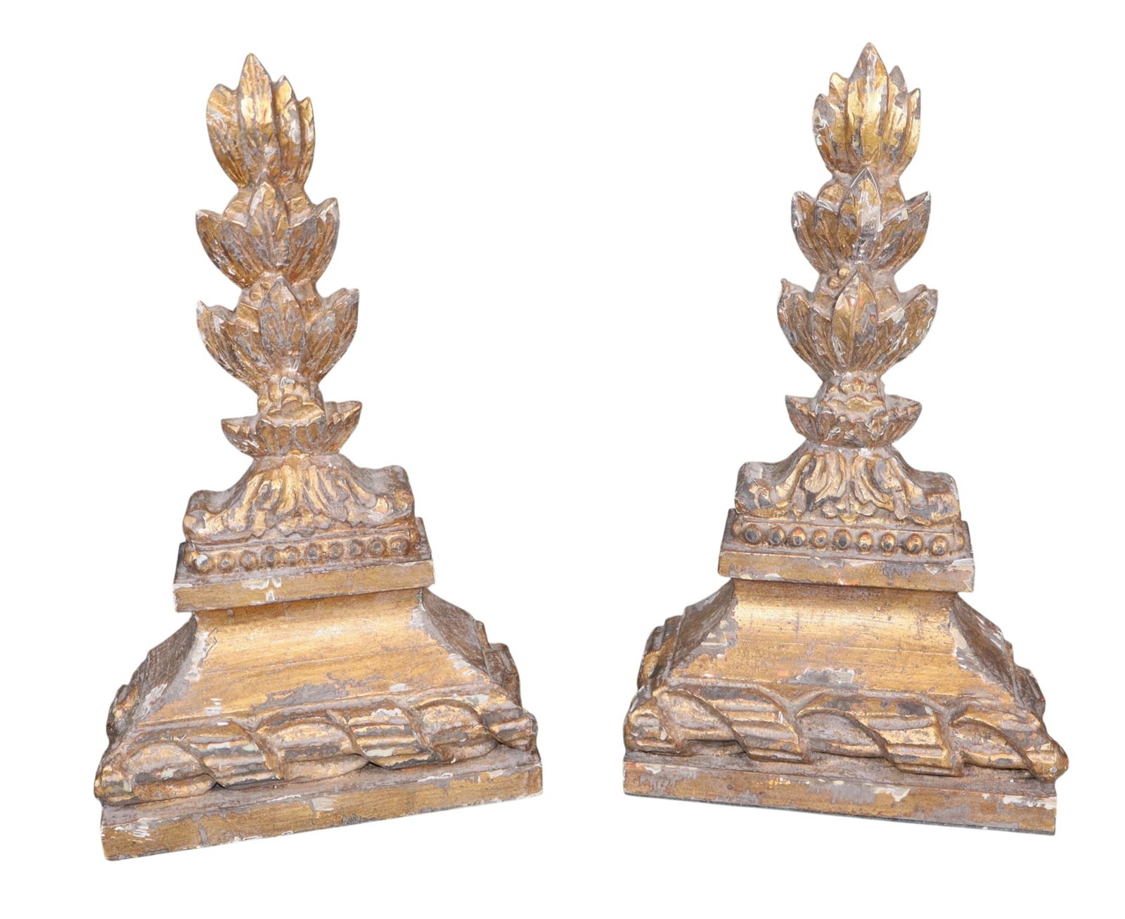 Pair of Aidan Gray carved architectural fragments with acanthus leaf details (1 of 8)