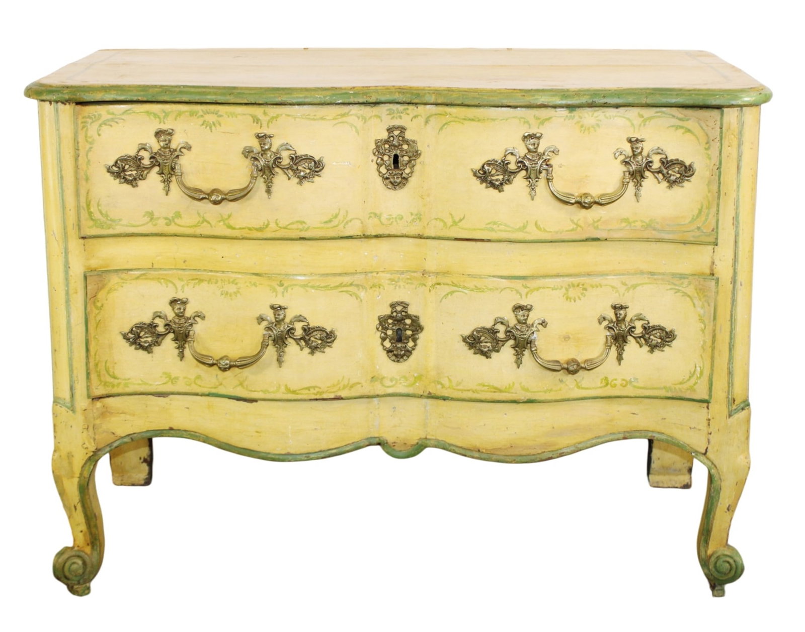 French Louis XV style painted 2 drawer commode (1 of 15)