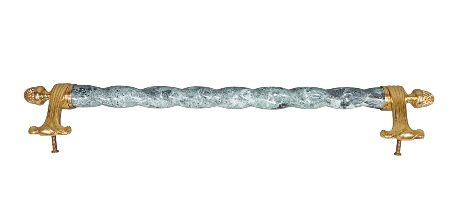 Fersa Hardware door pull with green marble and bronze accents: Fersa Hardware door pull with green marble and bronze accents. 21 1/5"l x 1 1/2"d. Weight: 6lbs