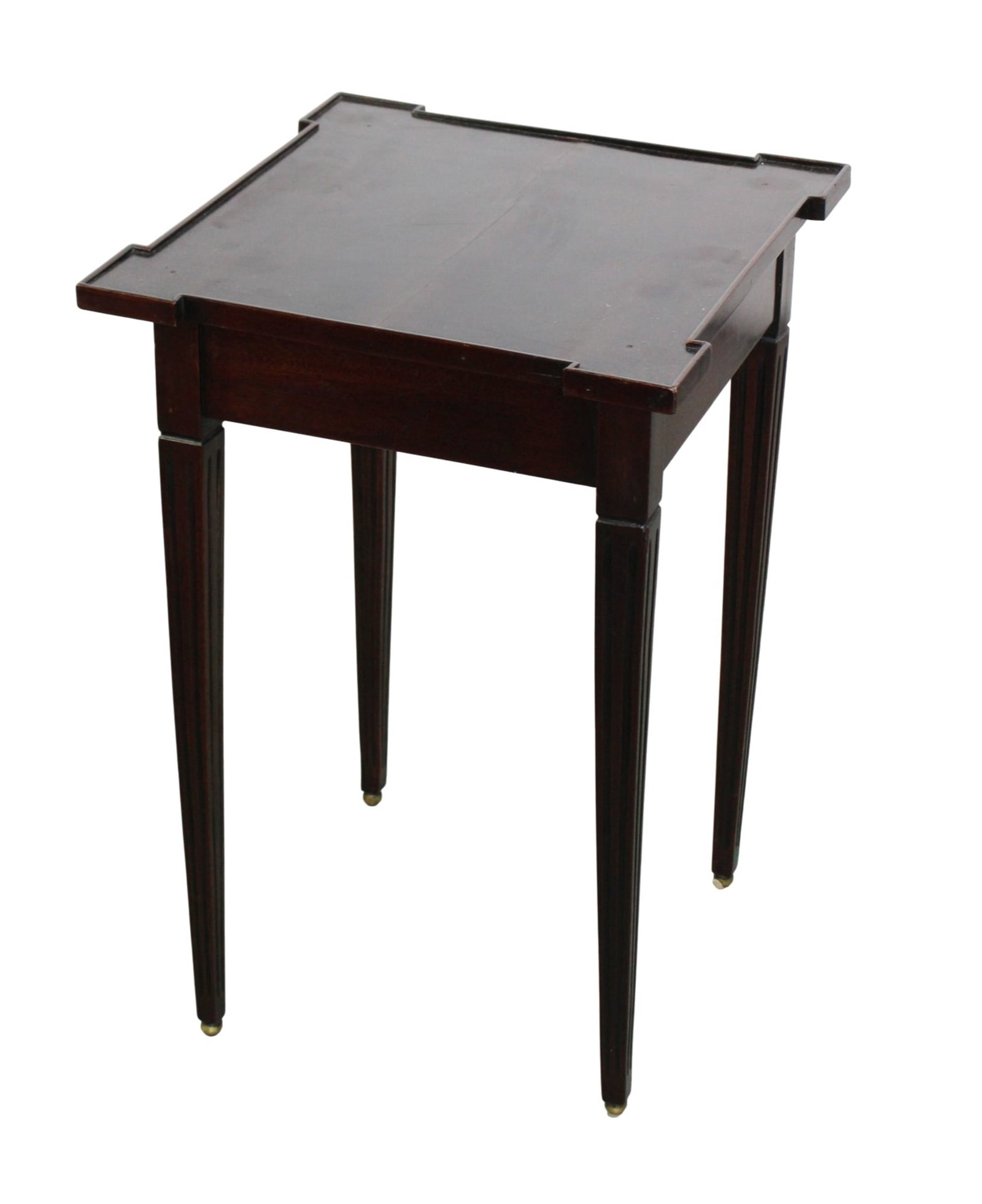 English mahogany side table on tapered legs (1 of 5)