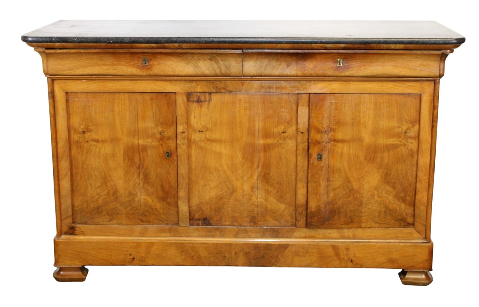 French Louis Philippe sideboard in walnut with 2 doors and a marble top (1 of 10)