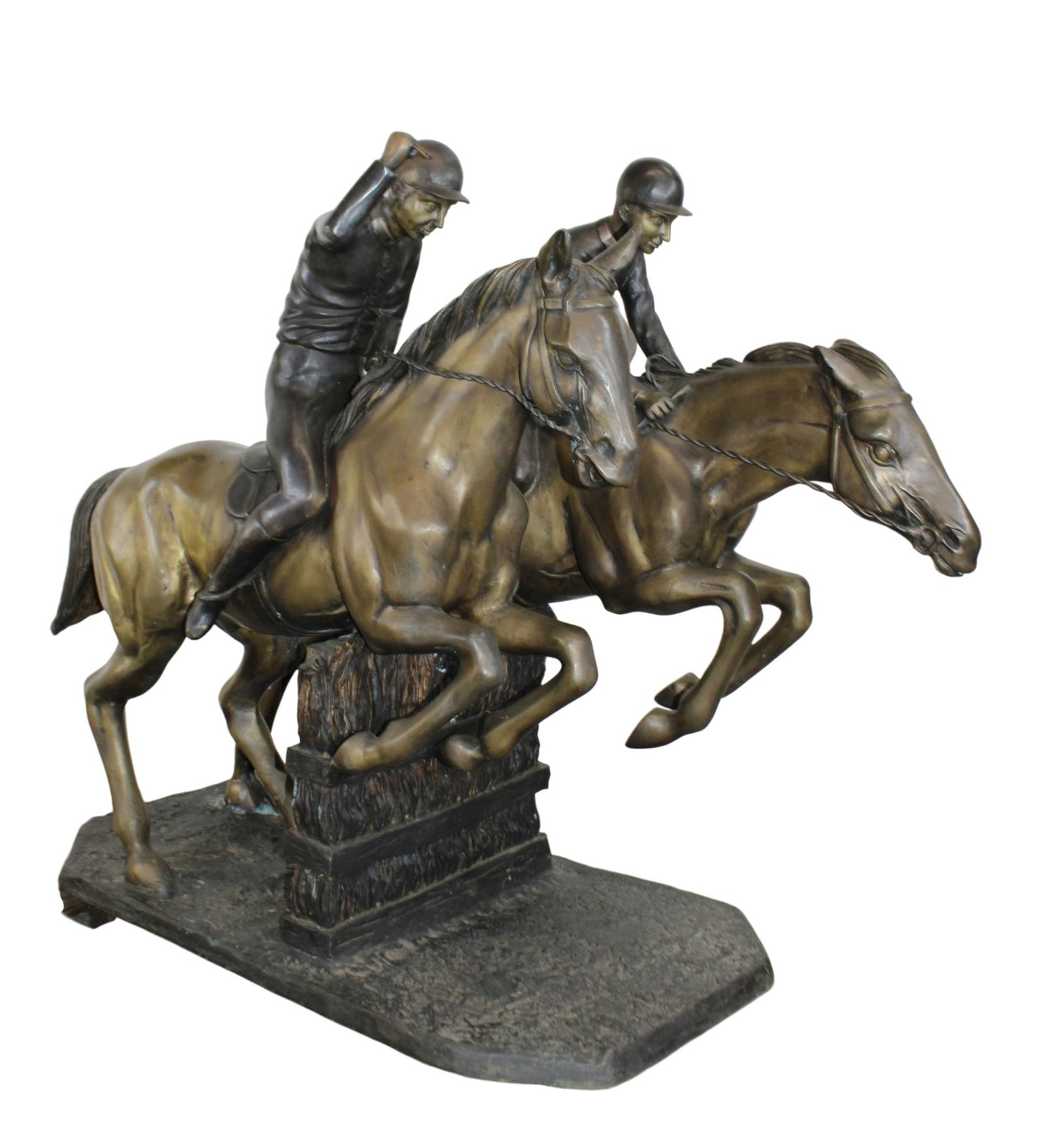 Bronze horse and jockeys sculpture (1 of 10)