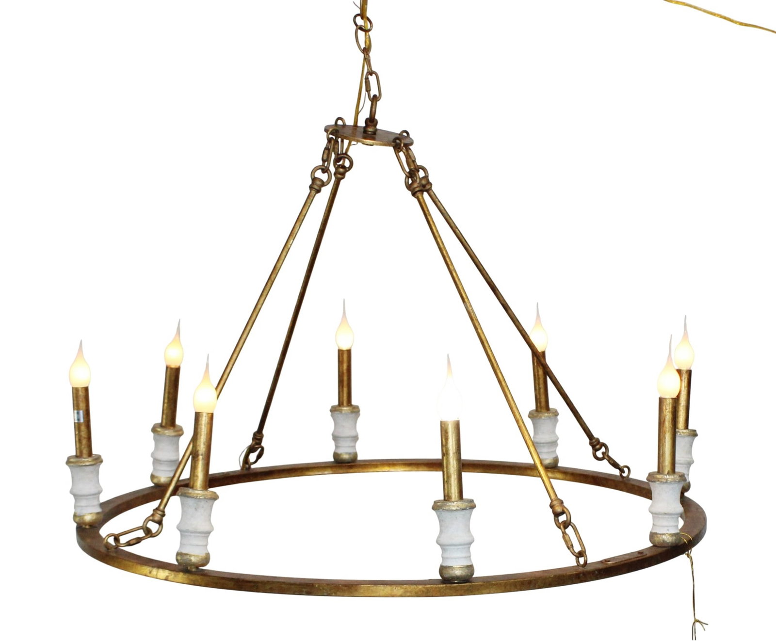 Aidan Gray Small Emerson Chandelier in iron with gilt finish (1 of 8)