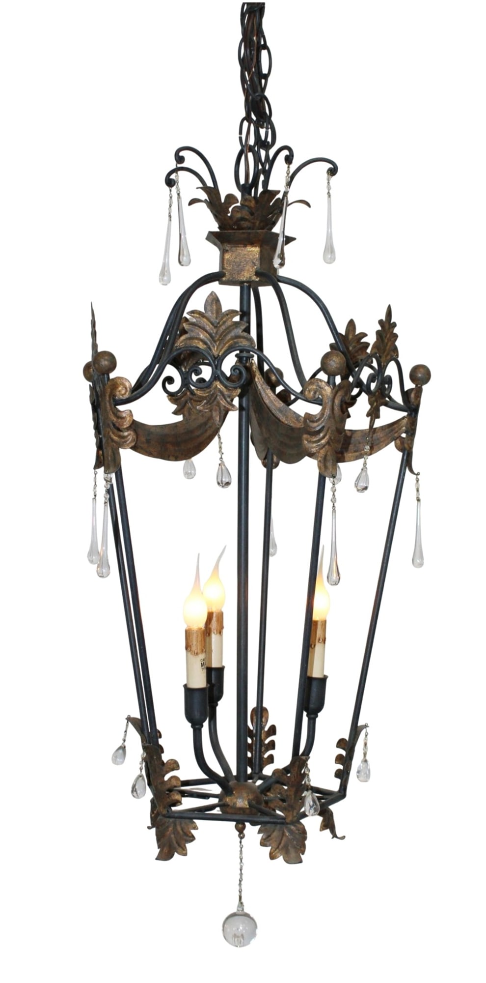 Currey & Company Inc Victorine Lantern, 3 lights in Viejo Gold Finish (1 of 12)