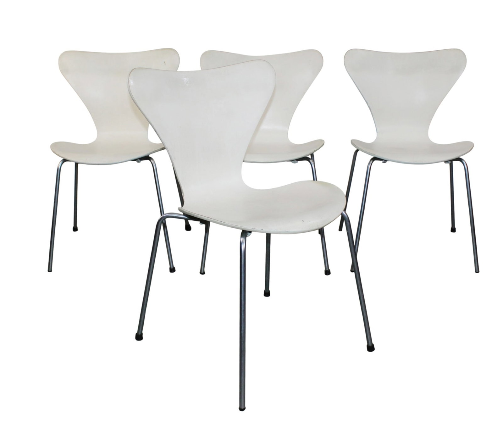 Set of 4 Danish Arne Jacobsen for Fritz Hansen molded plywood dining chairs (1 of 12)