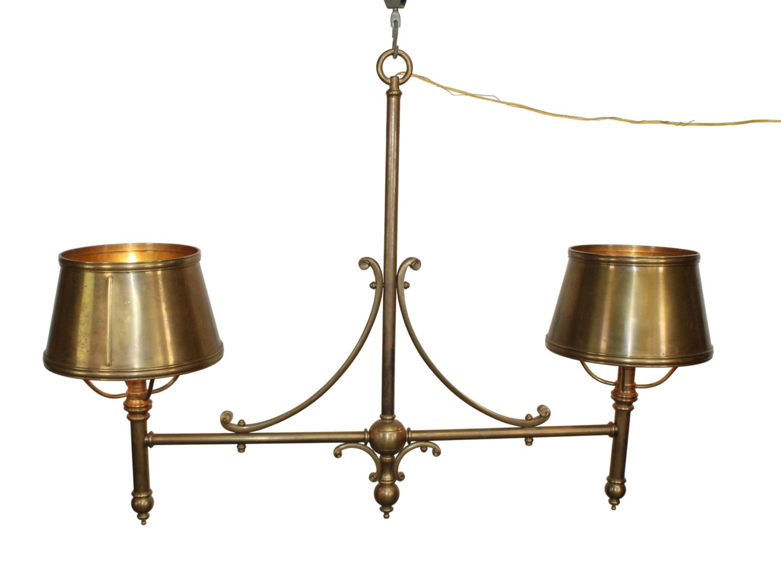 Sloane double shop pendant light in burnished brass (1 of 11)