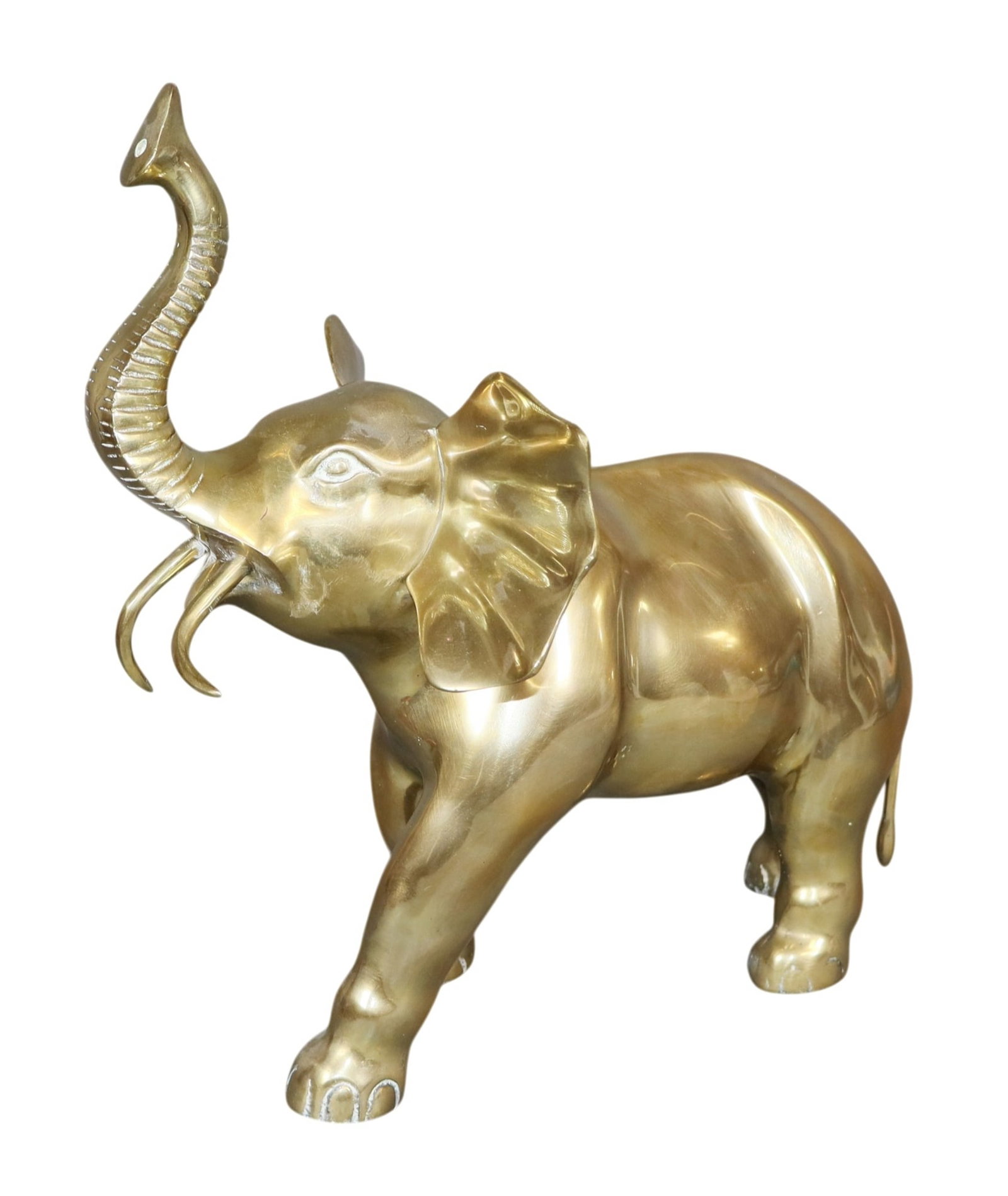 Brass elephant sculpture (1 of 8)