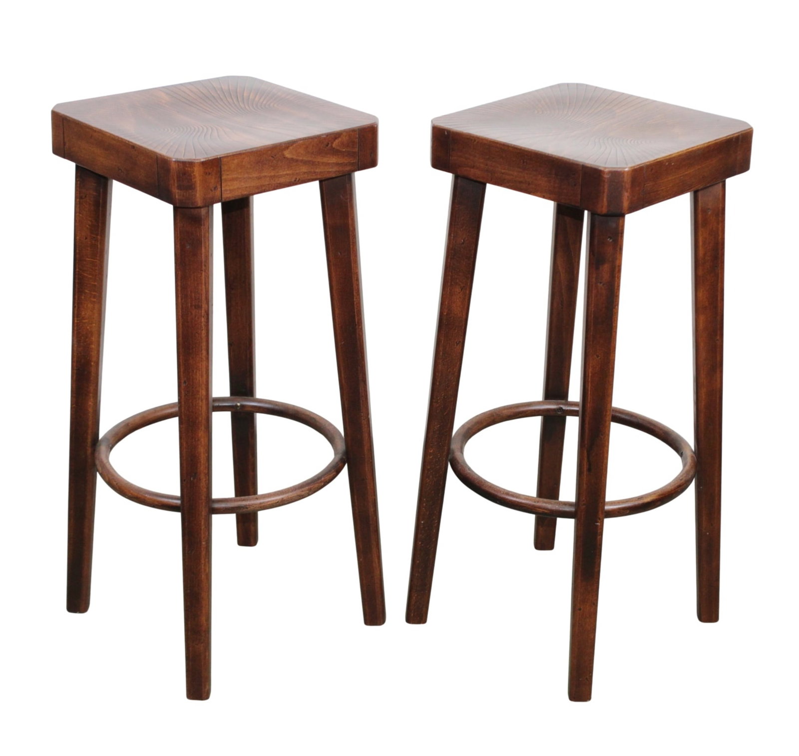 Pair of Dutch Hutten Art Deco bar stools (1 of 8)