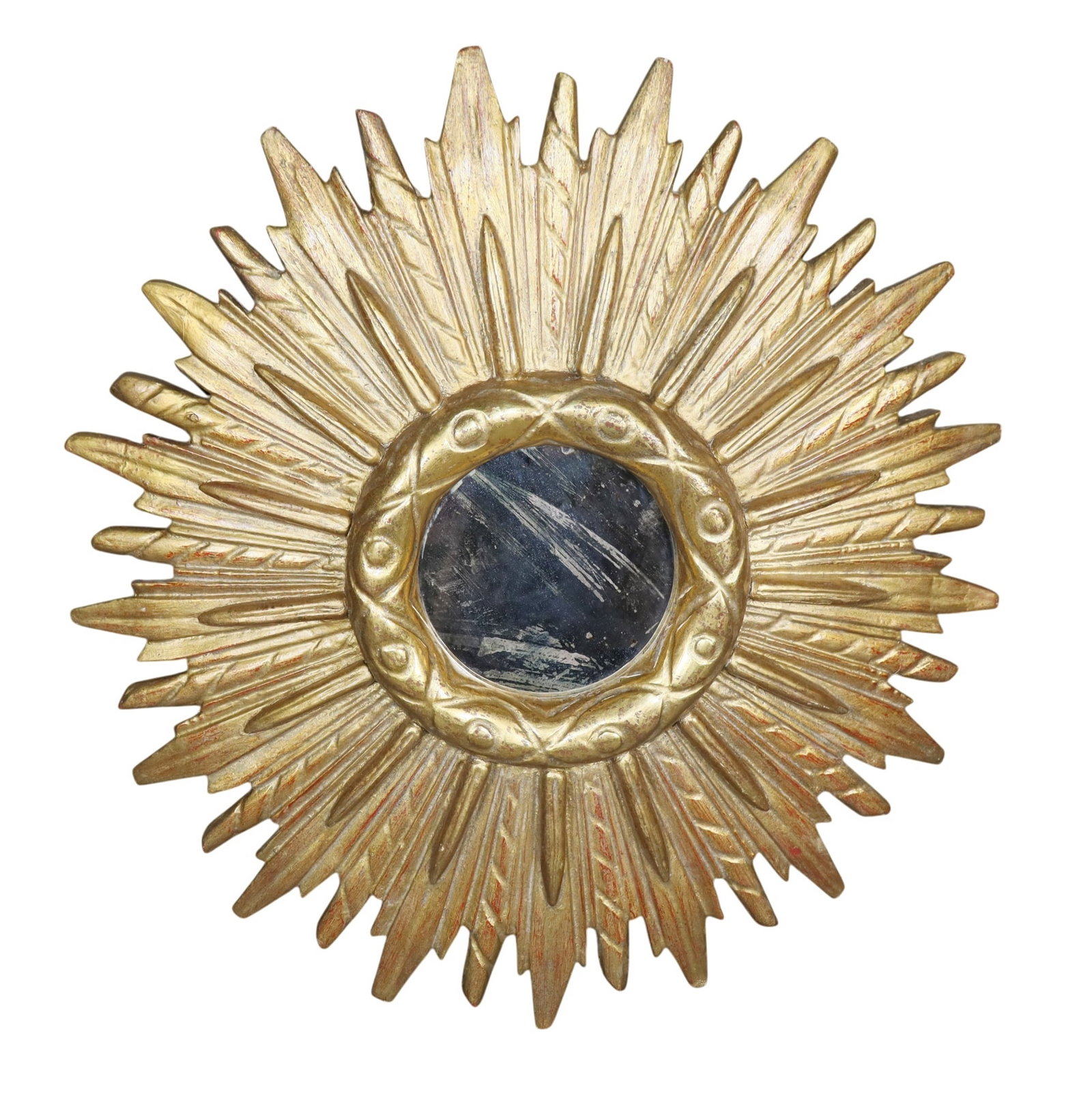 Italian mini gilt sunburst mirror (1 of 6)