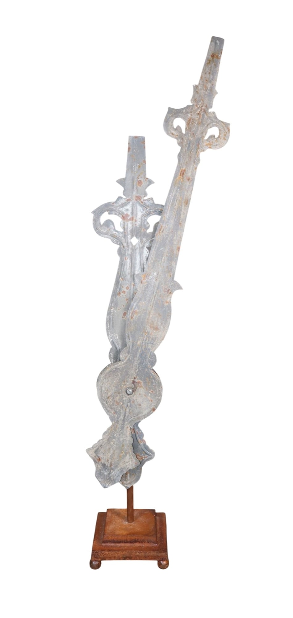 Aidan Gray clock hand in zinc: Pair of Aidan Gray clock hand in zinc. 28"h x 4"w x 4"d. Weight: 2lbs