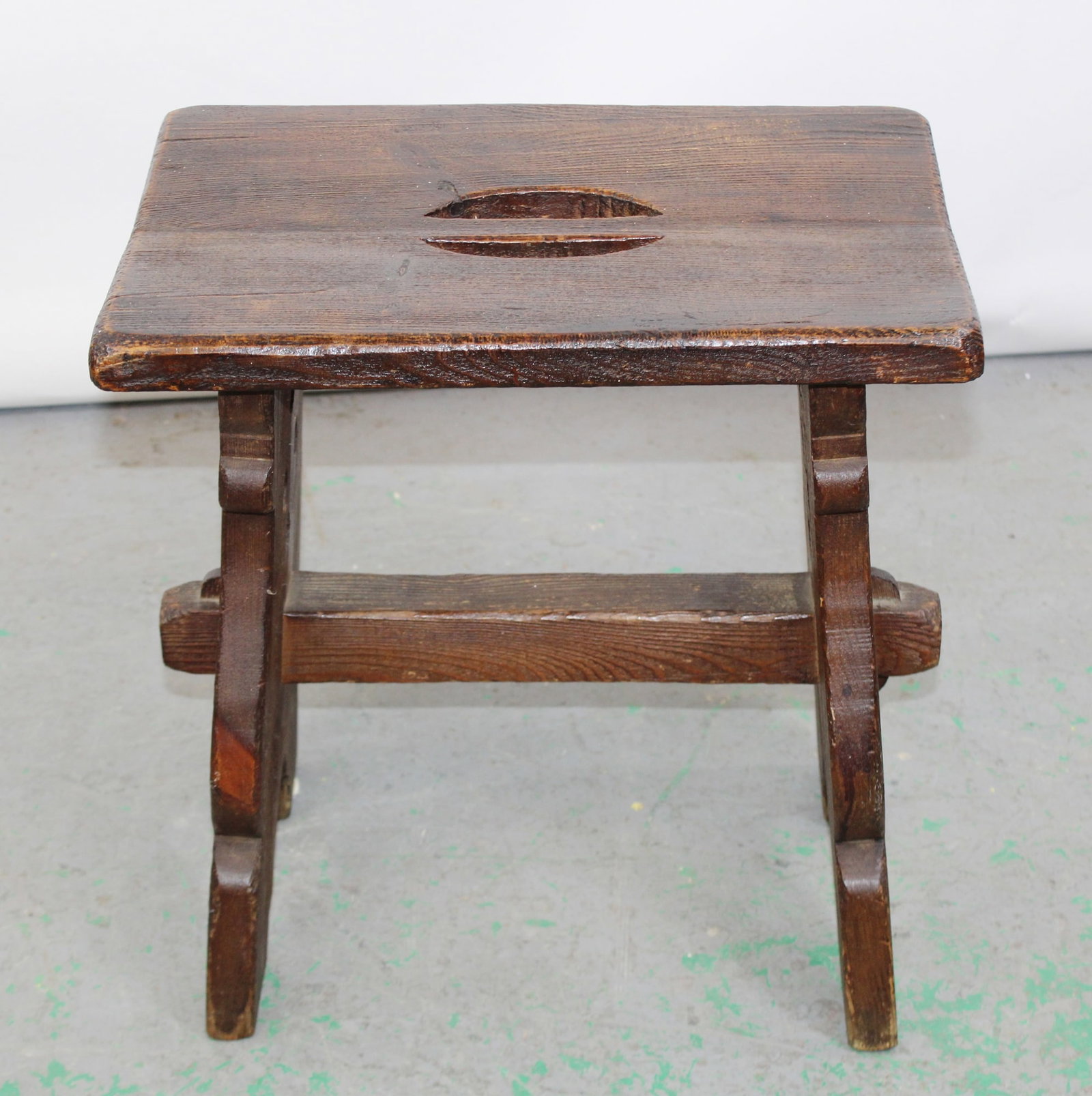 French pine milking stool - 6