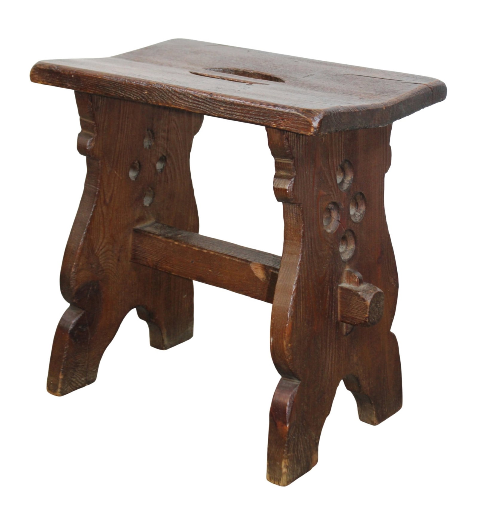 French pine milking stool (1 of 6)