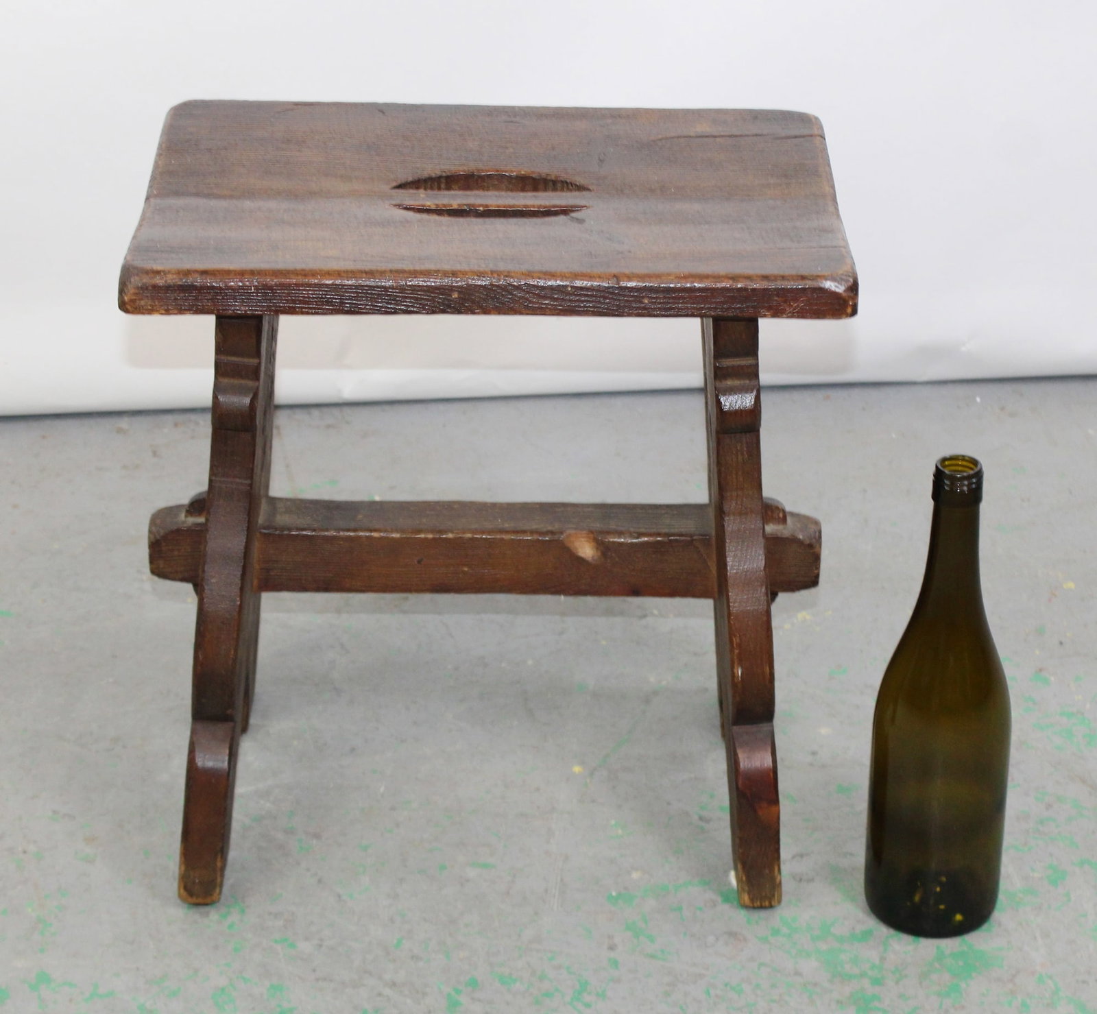 French pine milking stool - 4