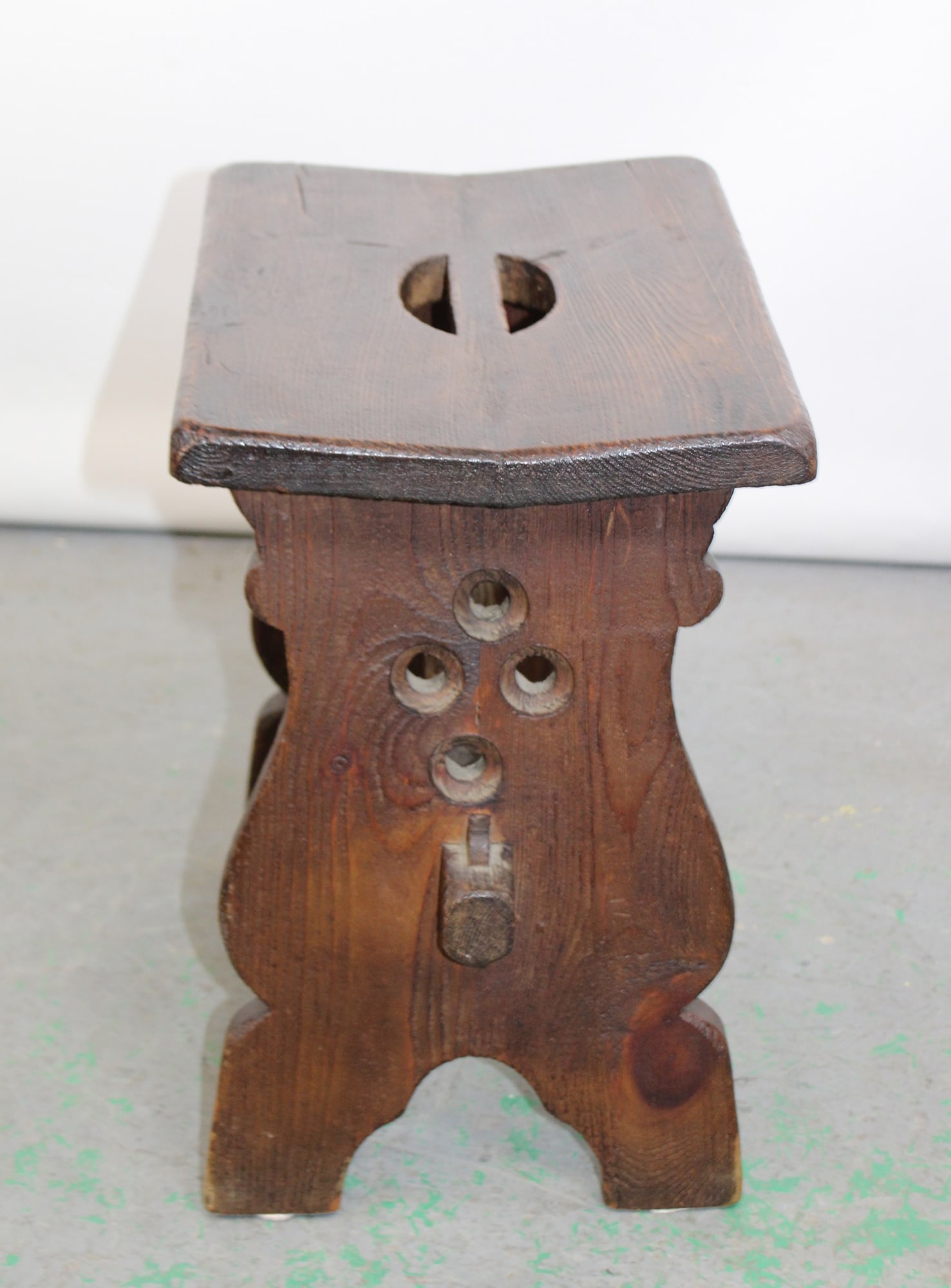 French pine milking stool - 5