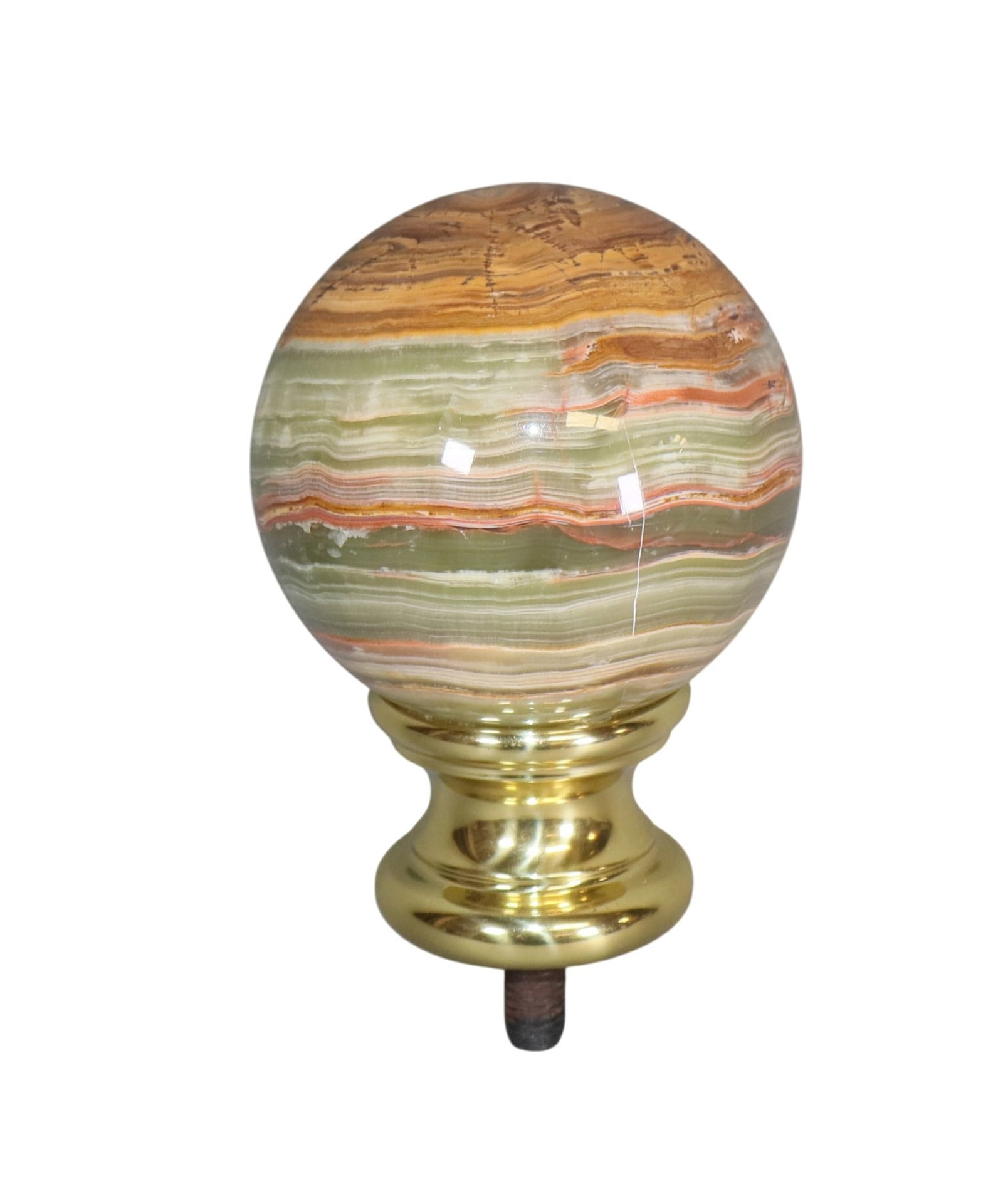 French green onyx sphere newel post staircase finial (1 of 7)