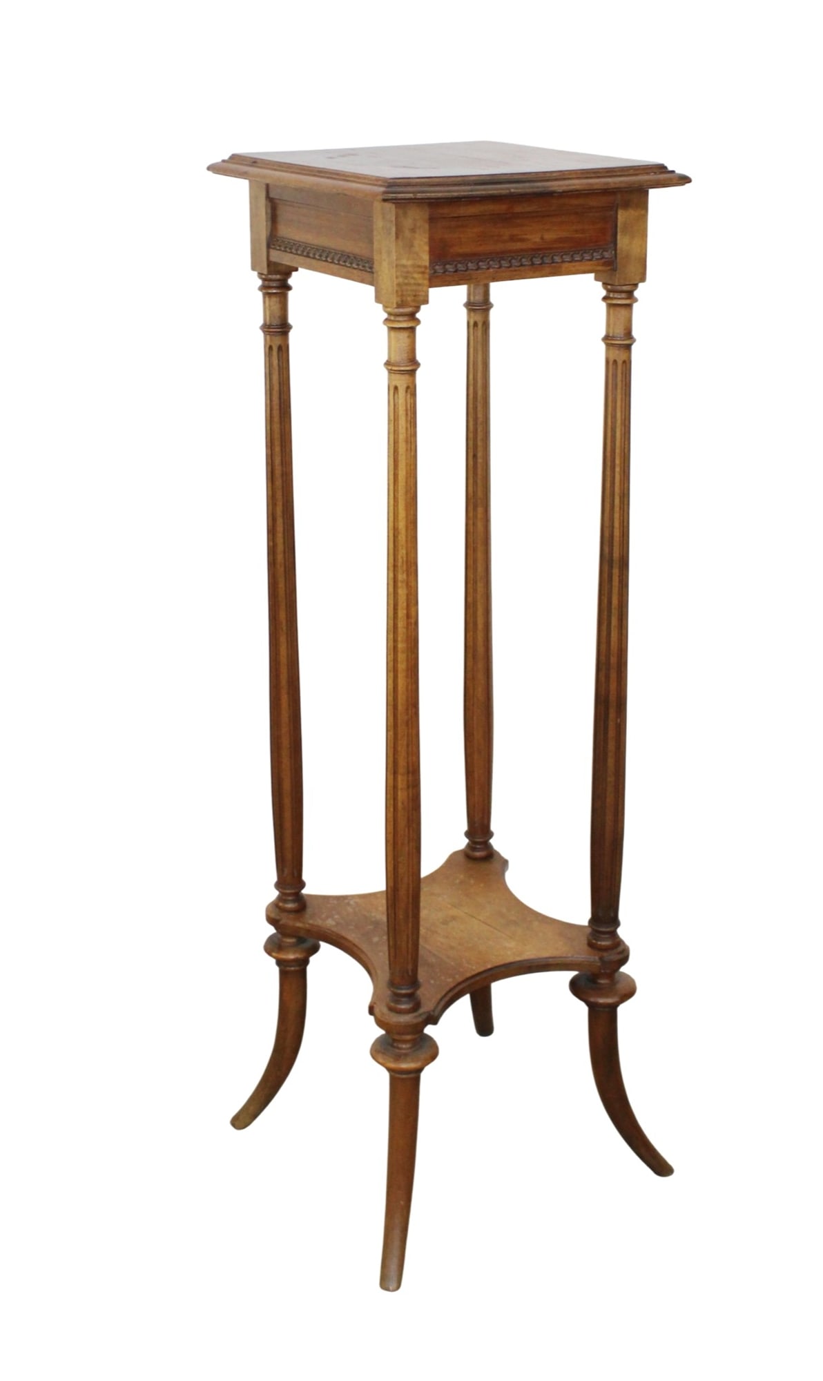 French Louis XVI style walnut plantstand: French Louis XVI style walnut plantstand. Early 20th century. 41 1/2"h x 13"w