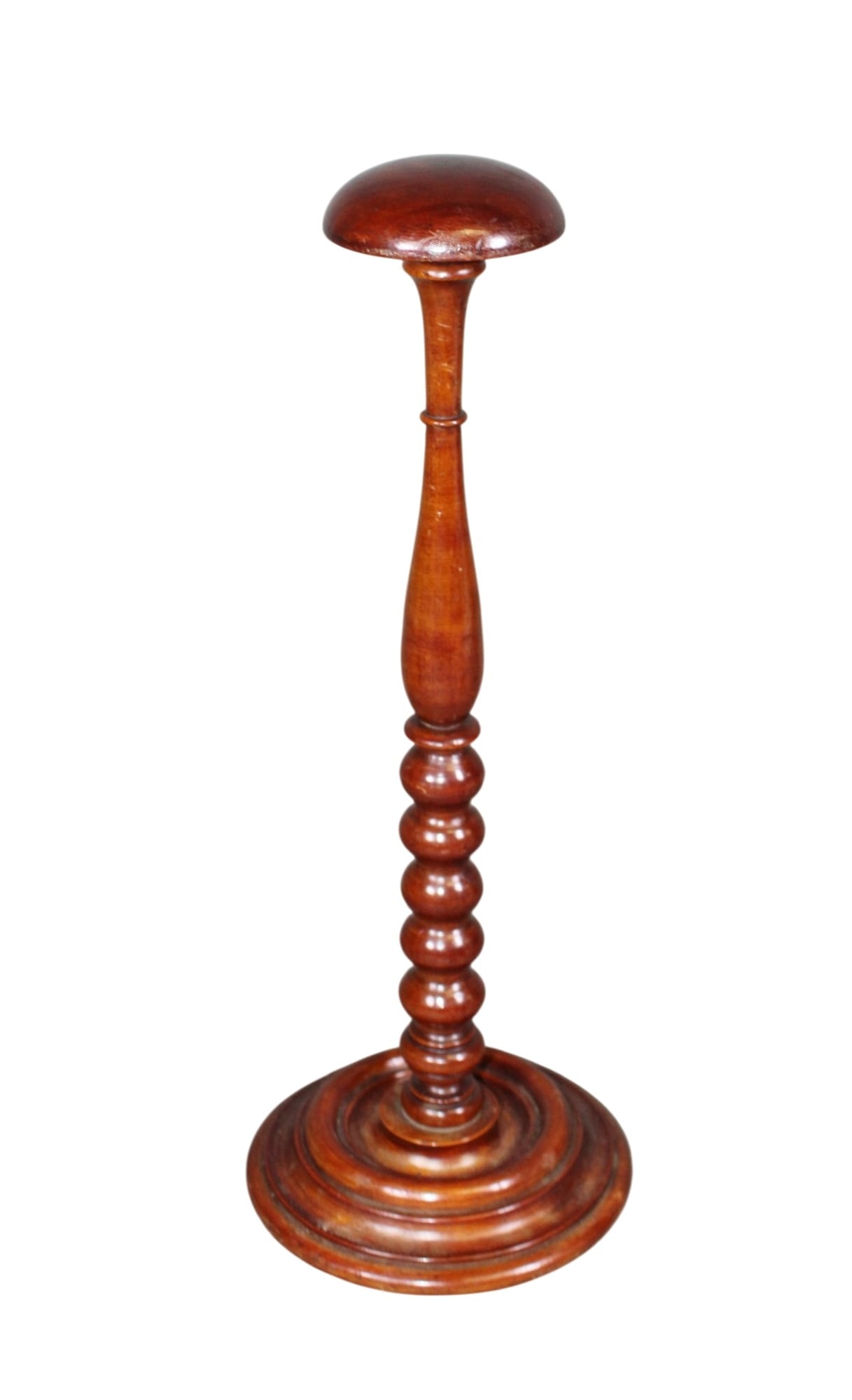 French turned wood hat stand in mahogany (1 of 8)